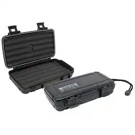 Prestige - c5 Cigar Safe Travel Humidor - Black Plastic Finish
