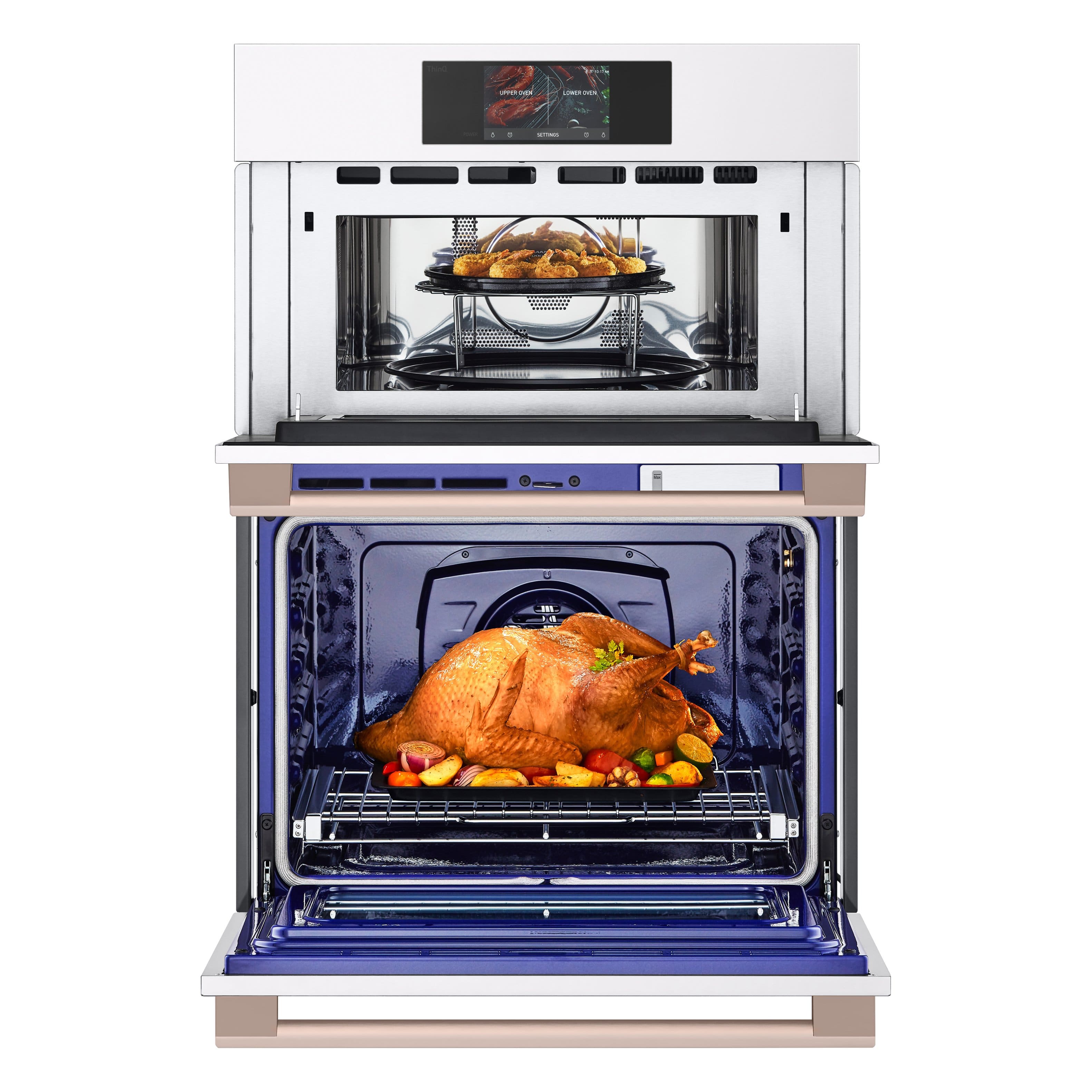Alt View 16. LG - STUDIO 30" Smart Built-In Electric Convection Combination Wall Oven with Microwave and Sous Vide - Essence White.