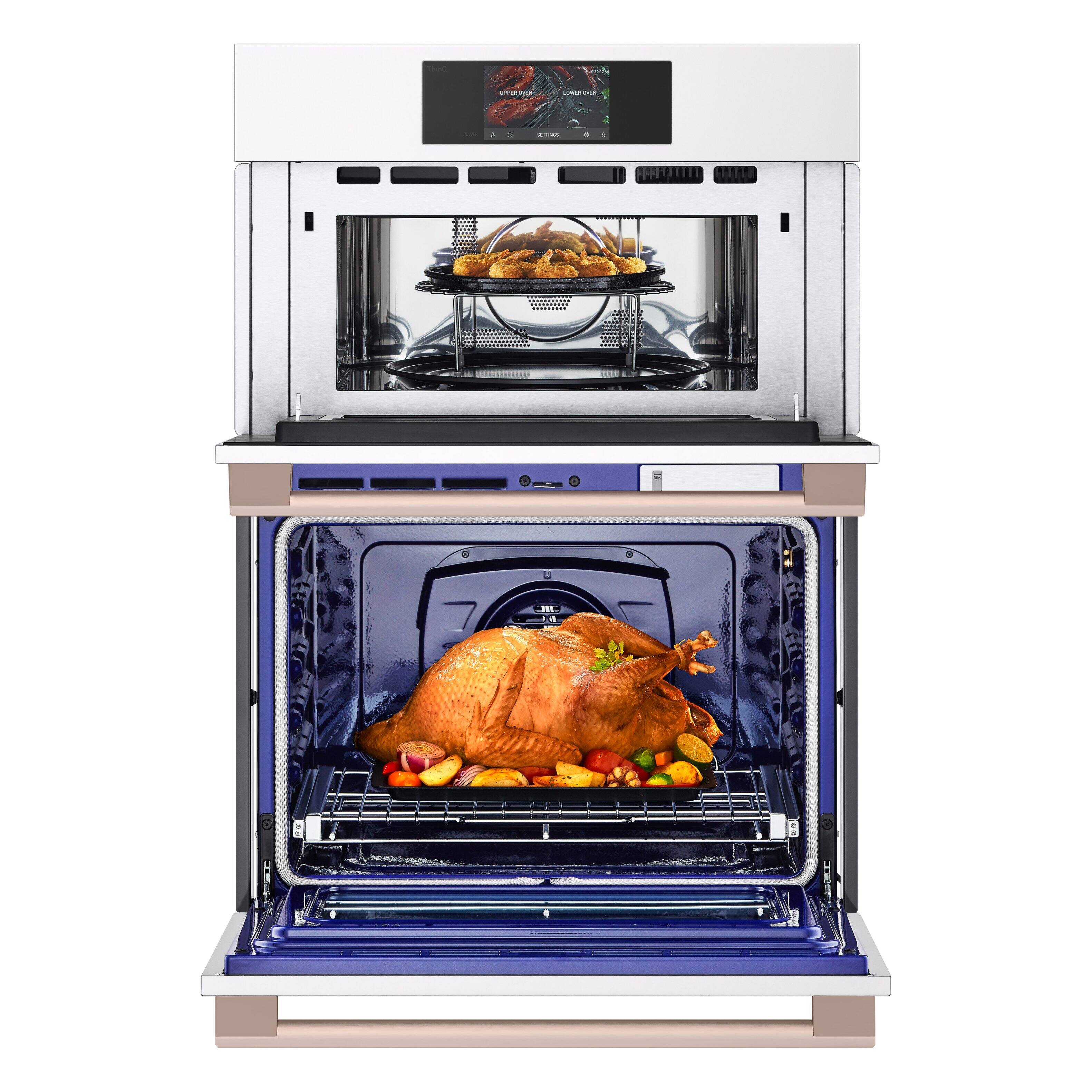 Alt View 16. LG - STUDIO 30" Smart Built-In Electric Convection Combination Wall Oven with Microwave and Sous Vide - Essence White.