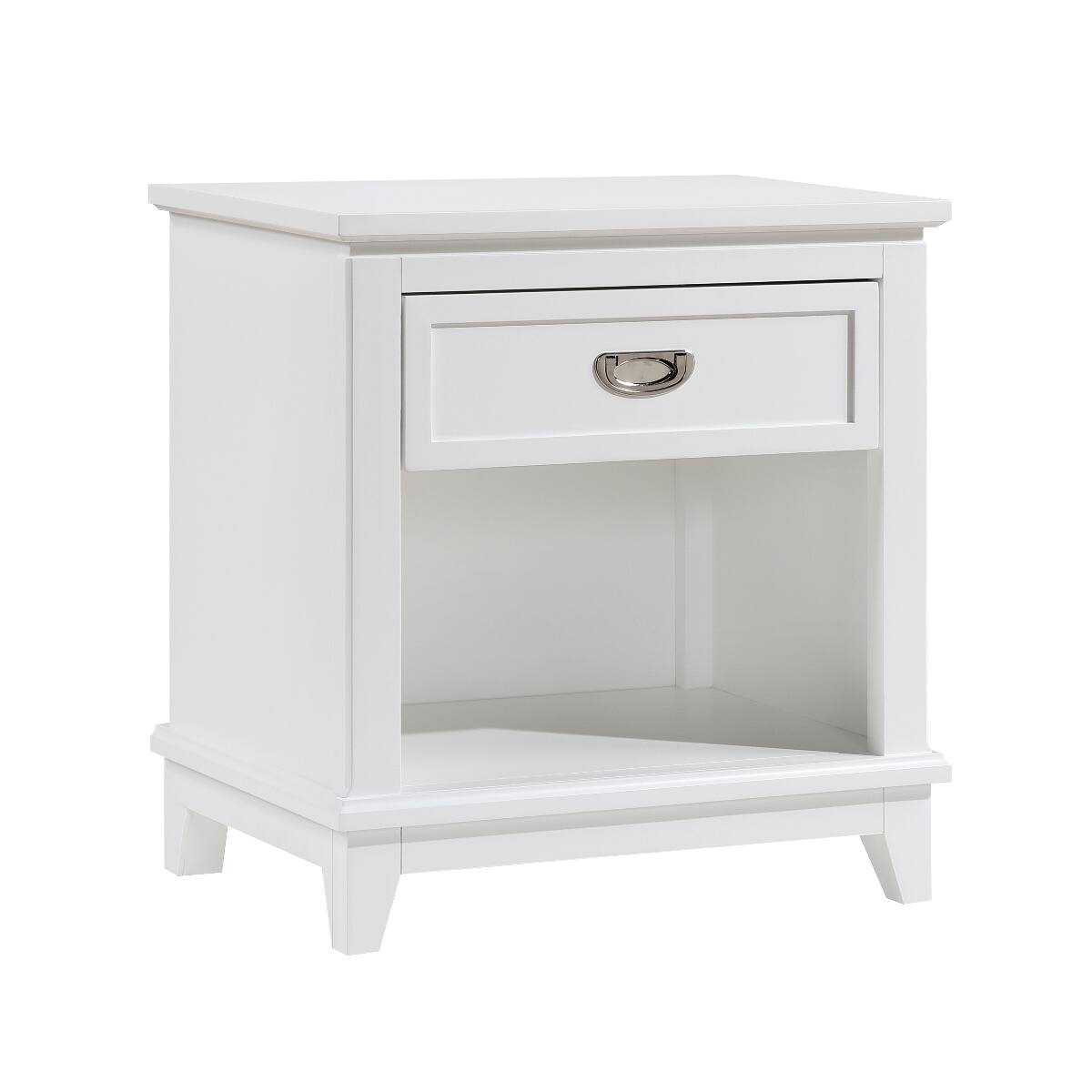 Loheer Nightstand with Drawer, Classic Bedside Table with Lower Storage ...
