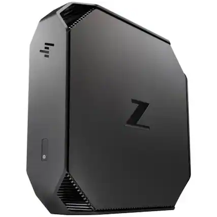 Front. HP - Z2 Mini G4 Workstation Intel Core i7-9700 3.0 GHz 16GB DDR4 256GB SSD NVIDIA Quadro P600 Windows 11 Pro Desktop - Black.