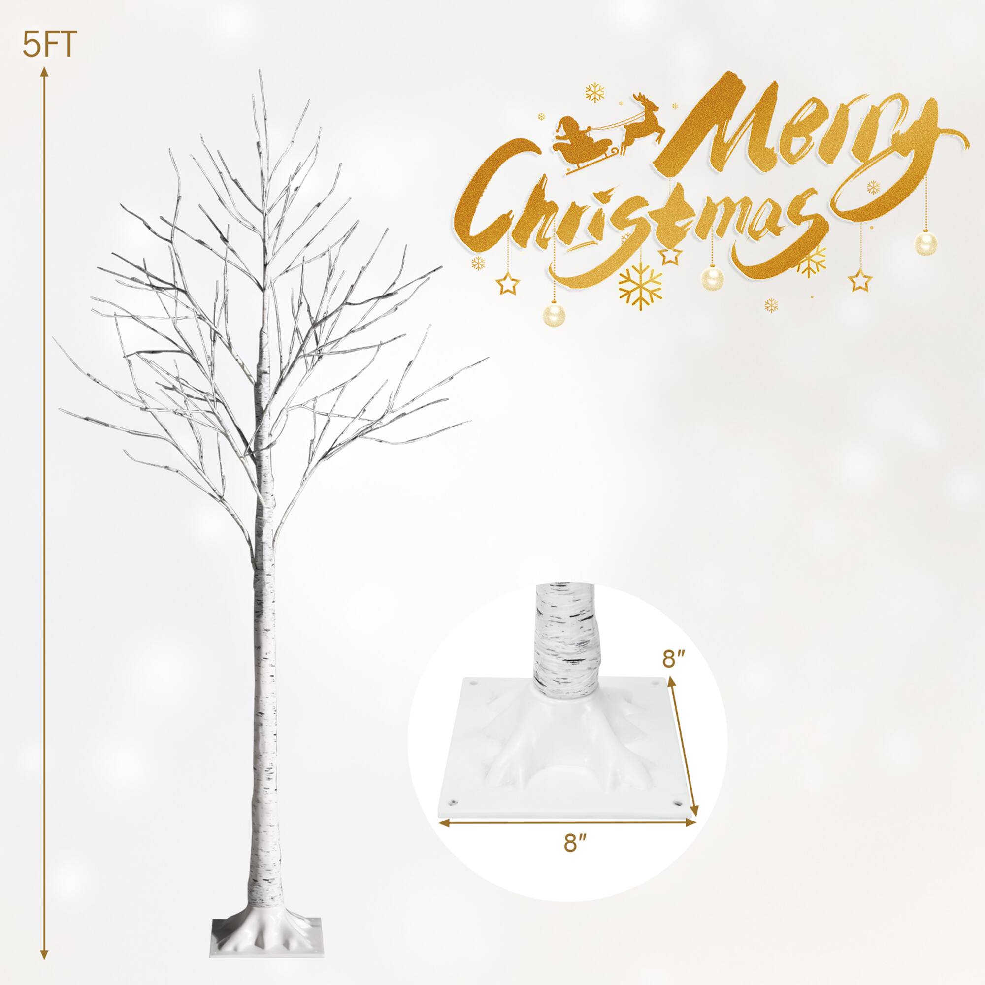 5FT  
Merry Christmas  

8"  
8"