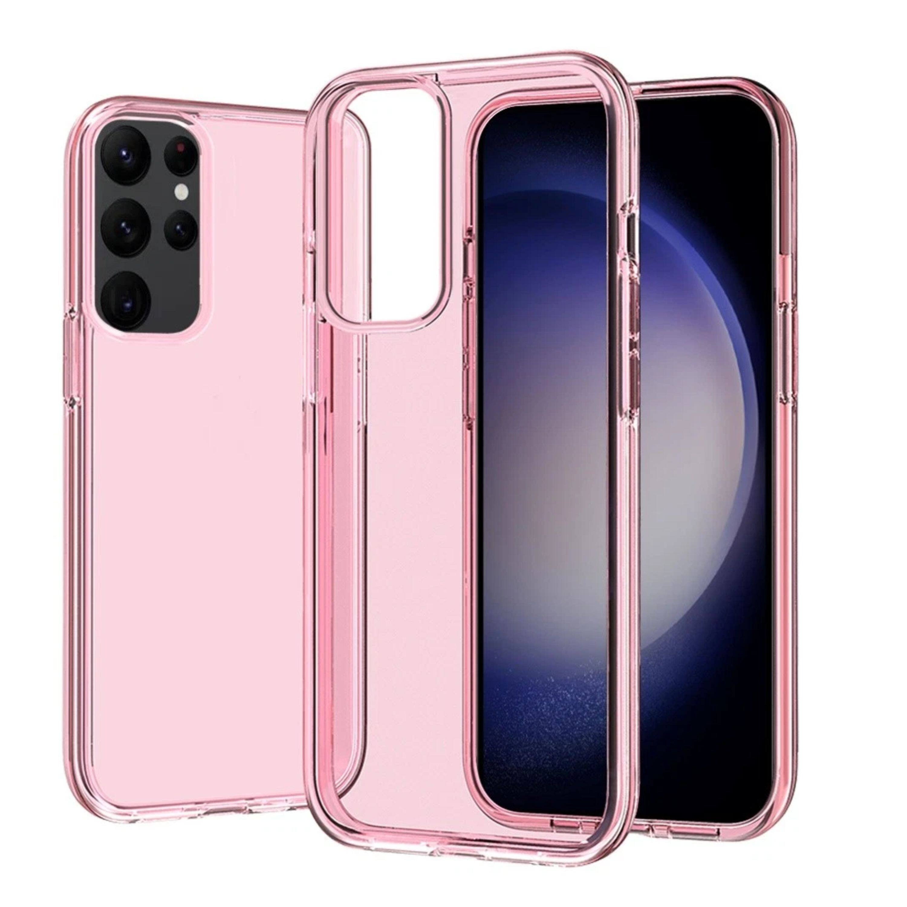 Kitcheniva - Sturdy Thick Translucent Hybrid Phone Case For Samsung Galaxy S24+ - Pink price history on PriceWatchPro