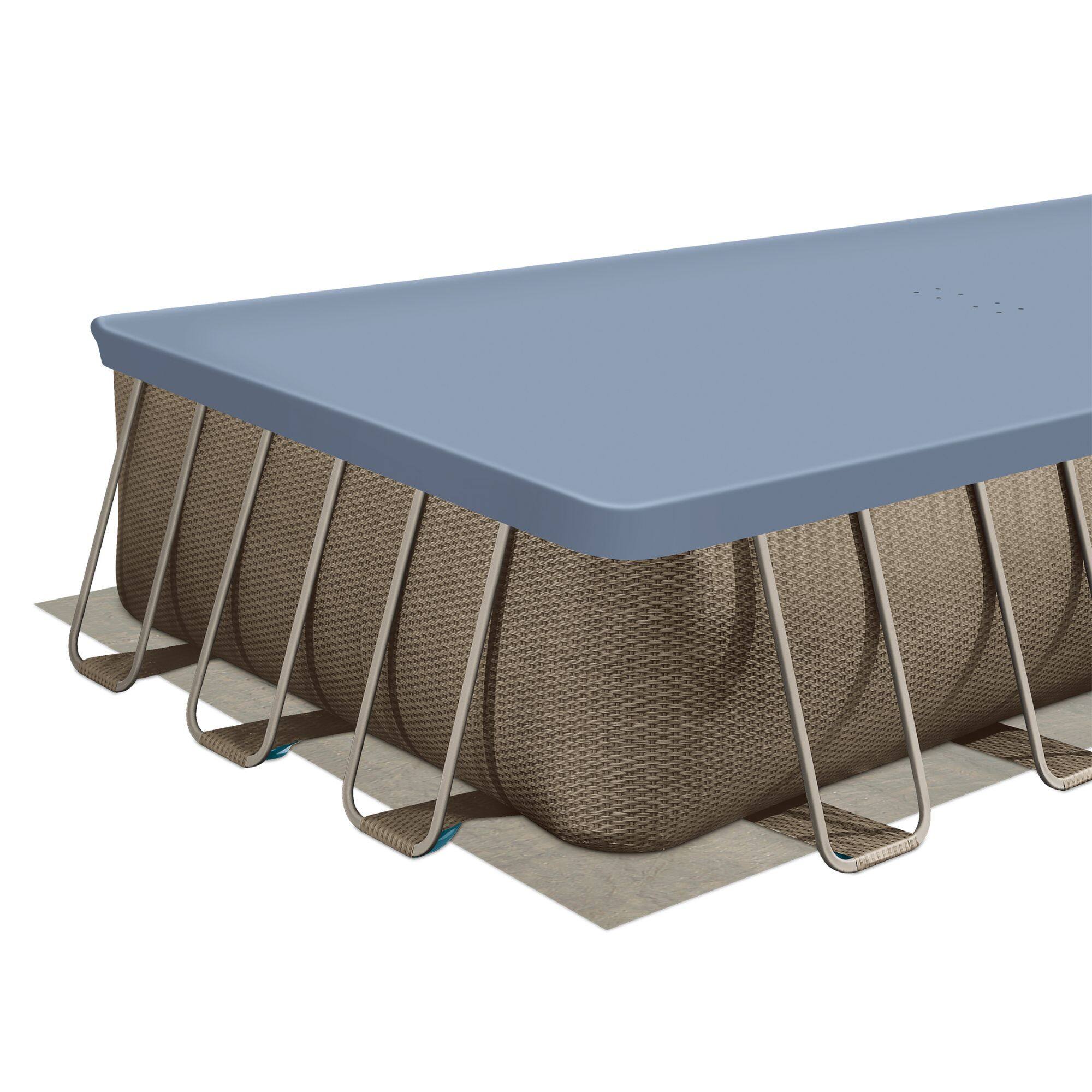 Alt View 7. Funsicle - Funsicle 24 Ft Oasis Designer Lap Above Ground Pool w/ Pump, Brown Basketweave - Brown.