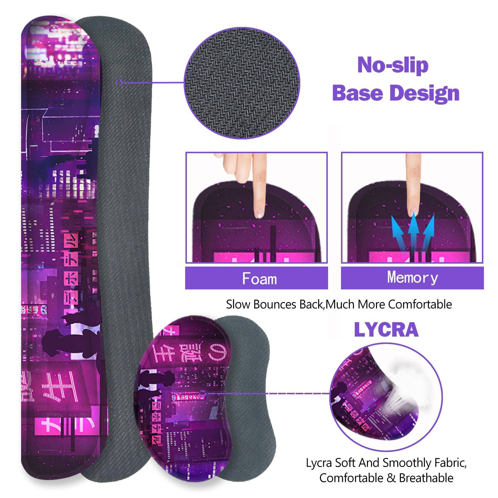 - No-slip Base Design
- Foam: Slow Bounces Back, Much More Comfortable
- Memory
- LYCRA: Lycra Soft and Smoothly Fabric, Comfortable & Breathable