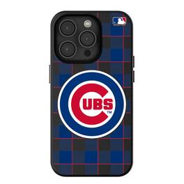 Keyscaper - MLB - Chicago Cubs Plaid Magnetic Bump iPhone Case - 15 - Black