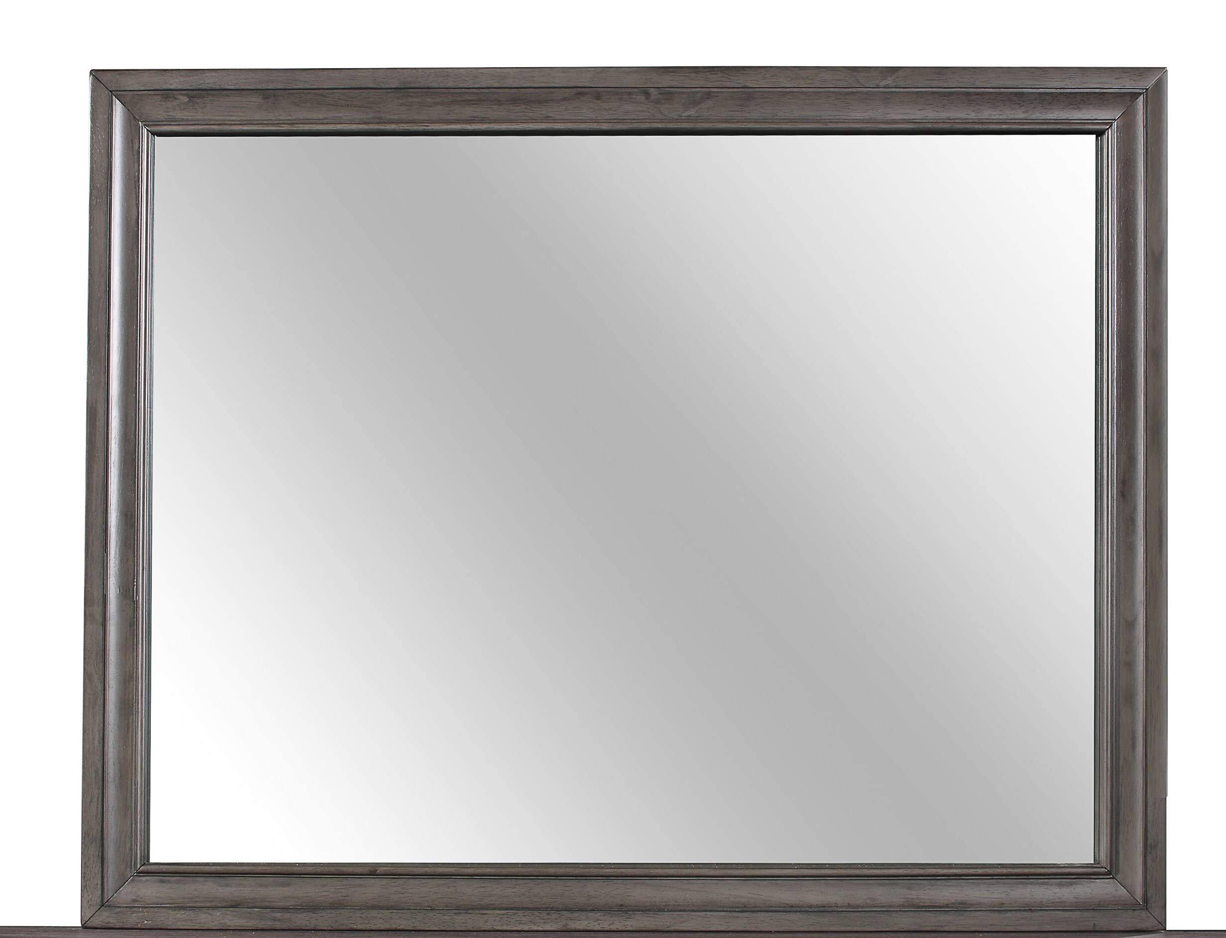 Left. Global Furniture USA - Traditional Glam Seville Grey Mirror - Malamine Grey.
