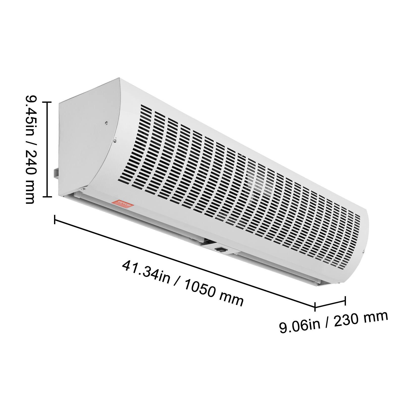 9.45in / 240 mm  
41.34in / 1050 mm  
9.06in / 230 mm