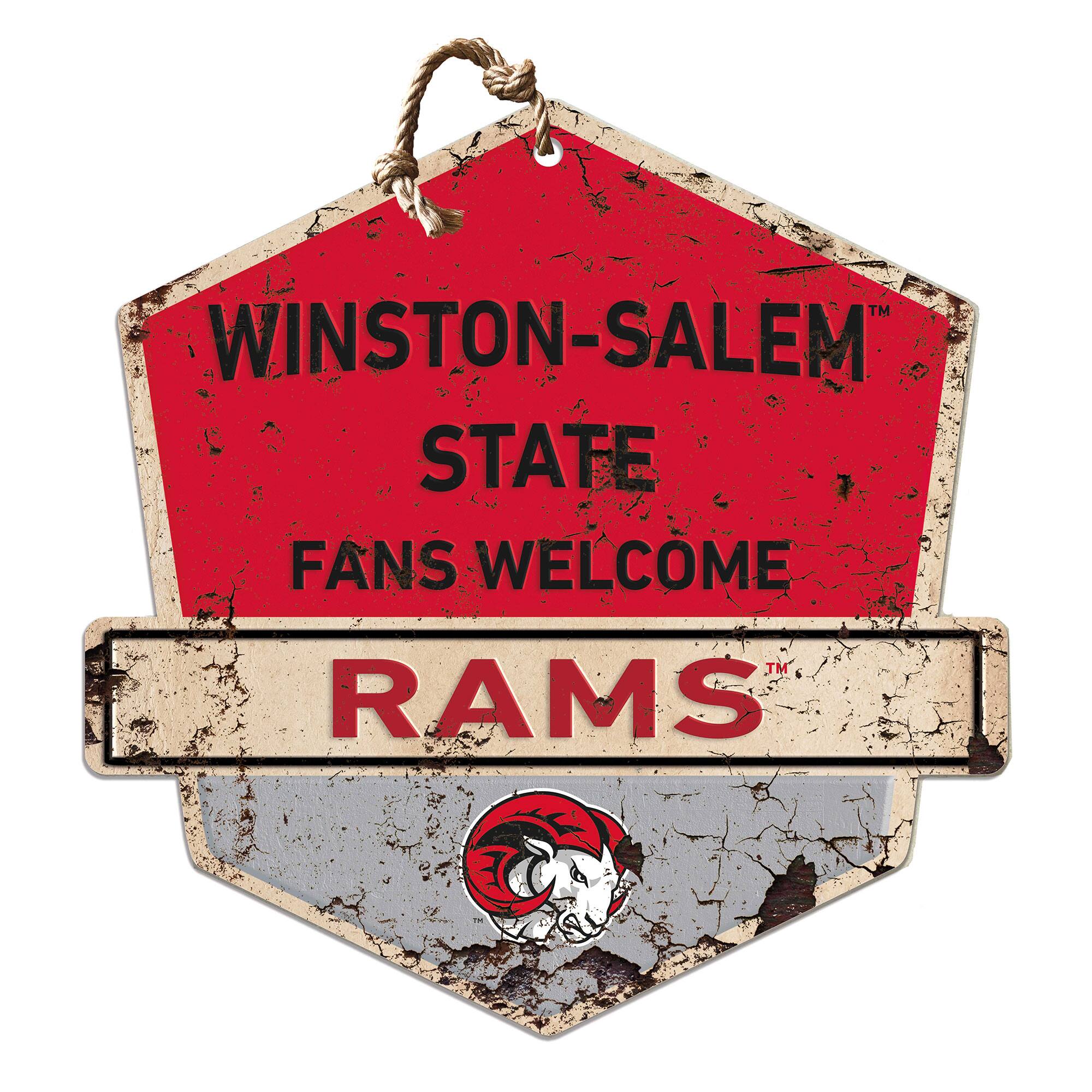 Winston-Salem State Rams Fans Welcome Sign