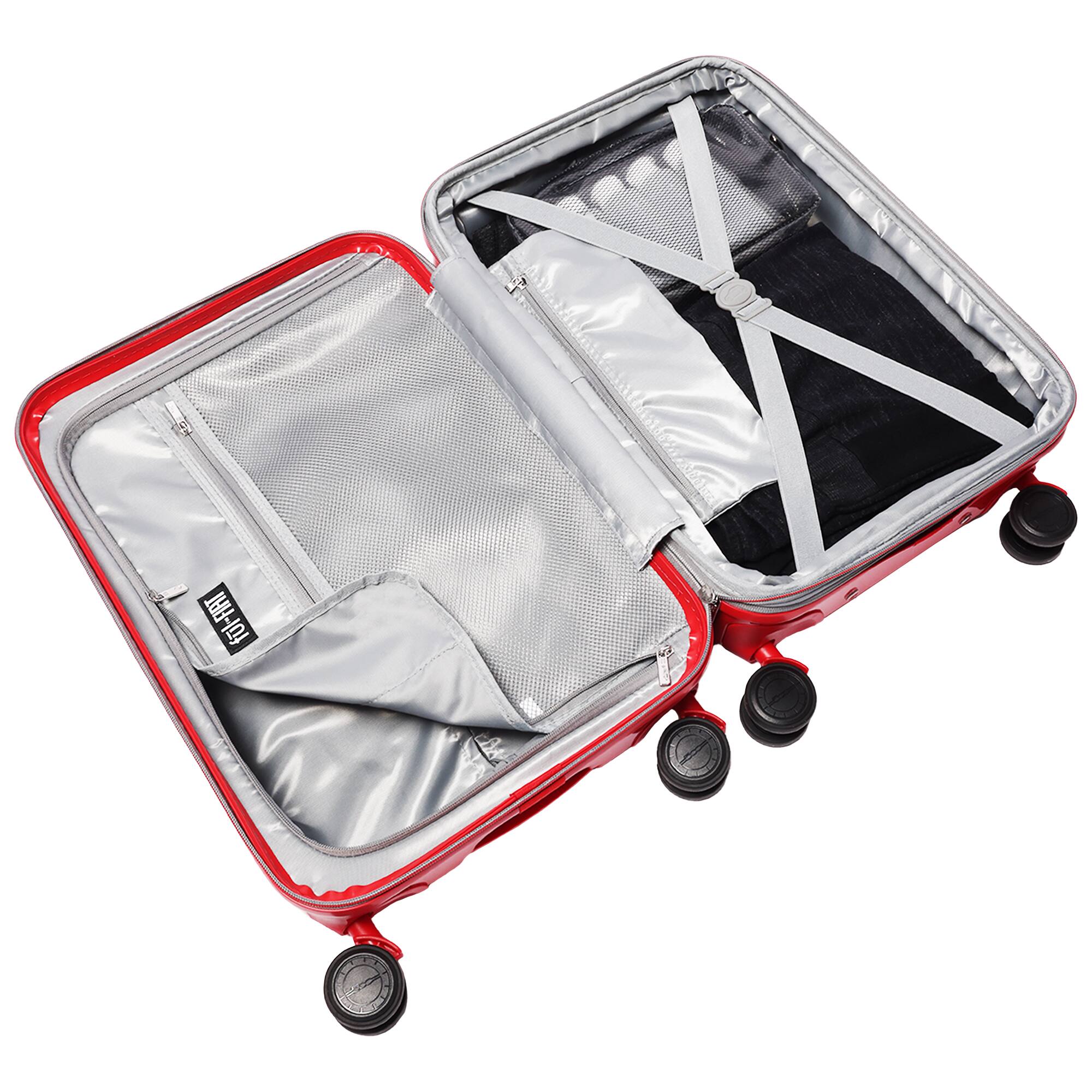 Alt View 3. Ful - 31.5" Expandable Hardside Spinner Luggage - RED.