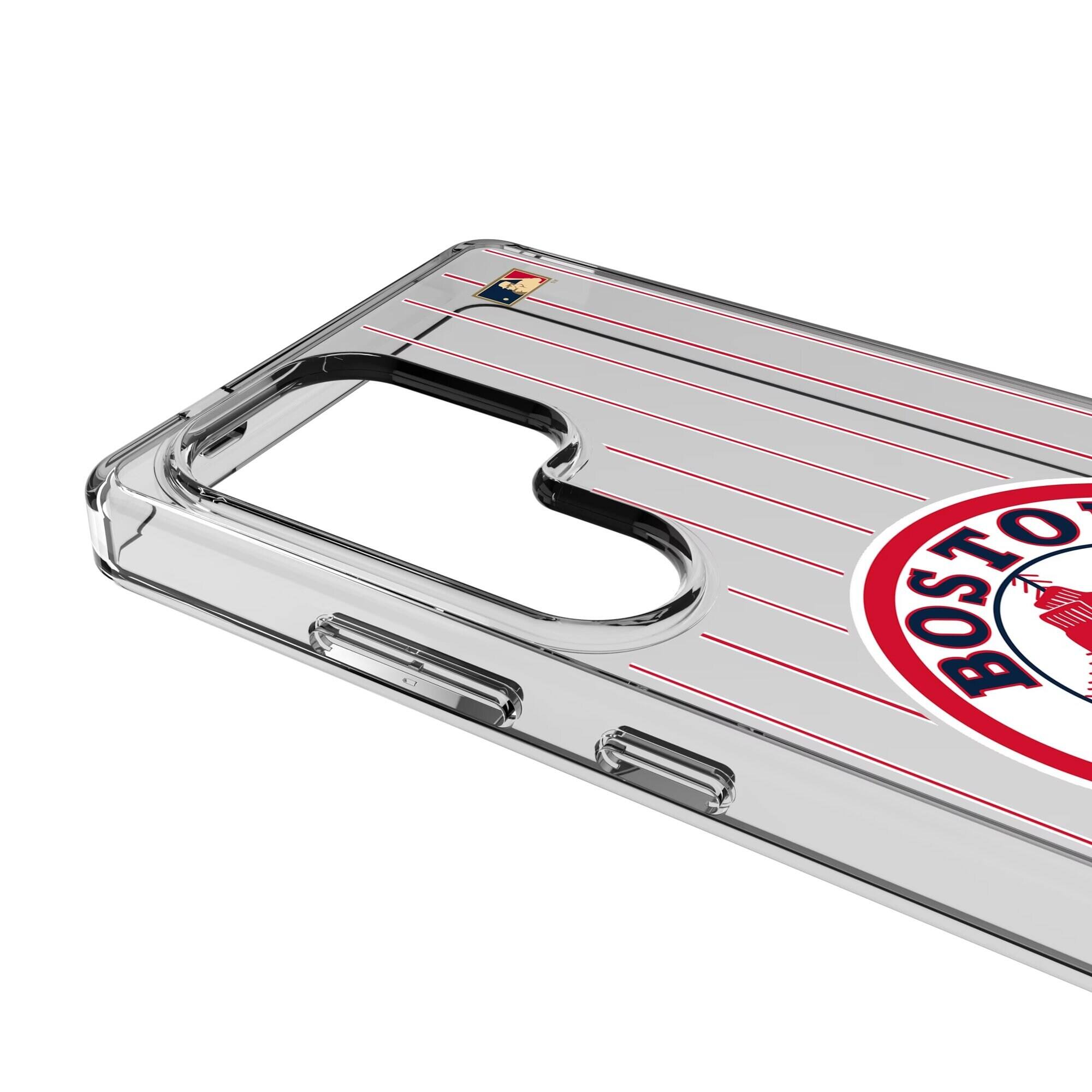 Alt View 2. Keyscaper - 1976-2008 Cooperstown Pinstripe Galaxy Clear Case - S25 Plus - Multicolor.