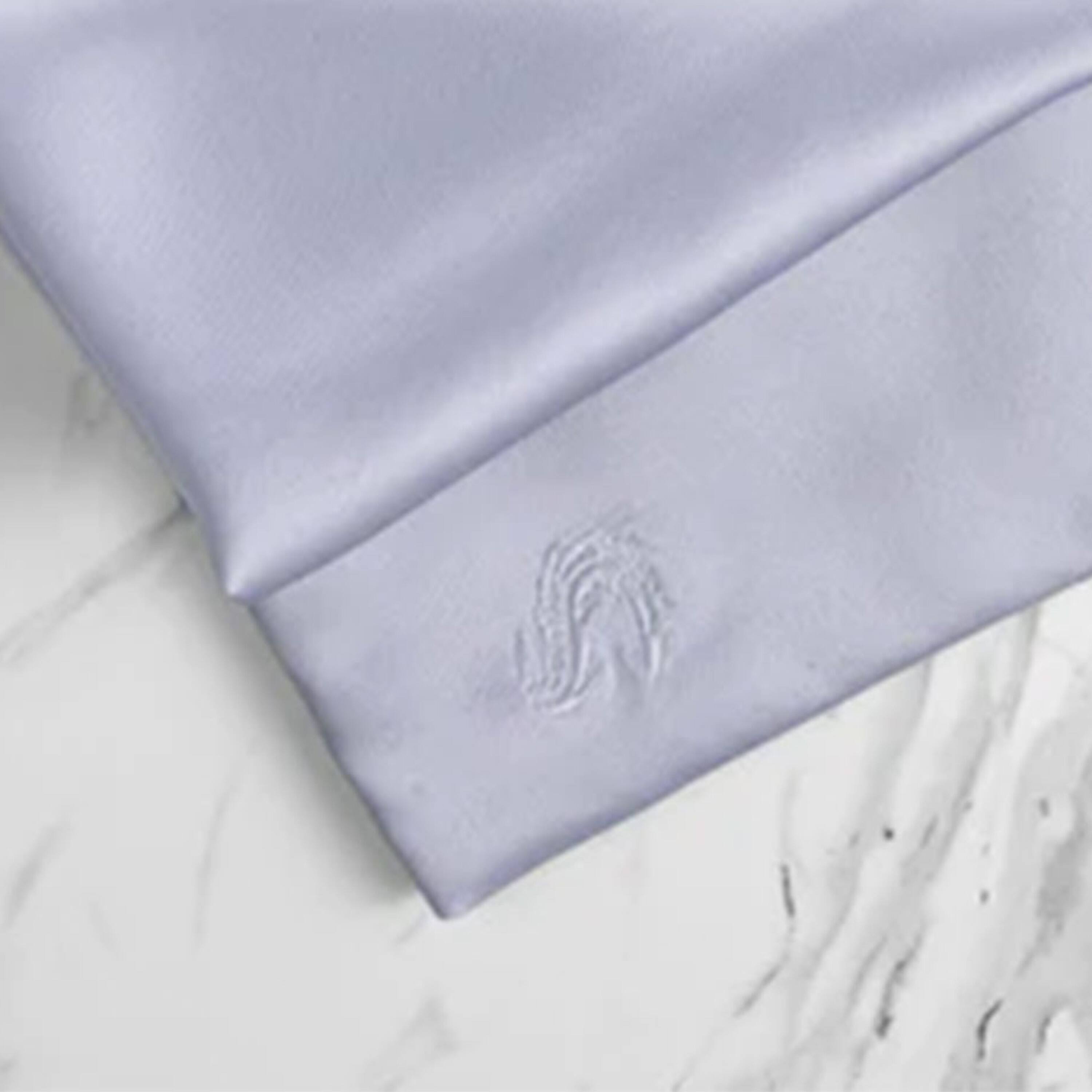 Alt View 4. Sleepgram - Sleepgram Queen Standard Size Breathable Cooling 6A Silk Pillowcase, Grey Stone - Platinum.