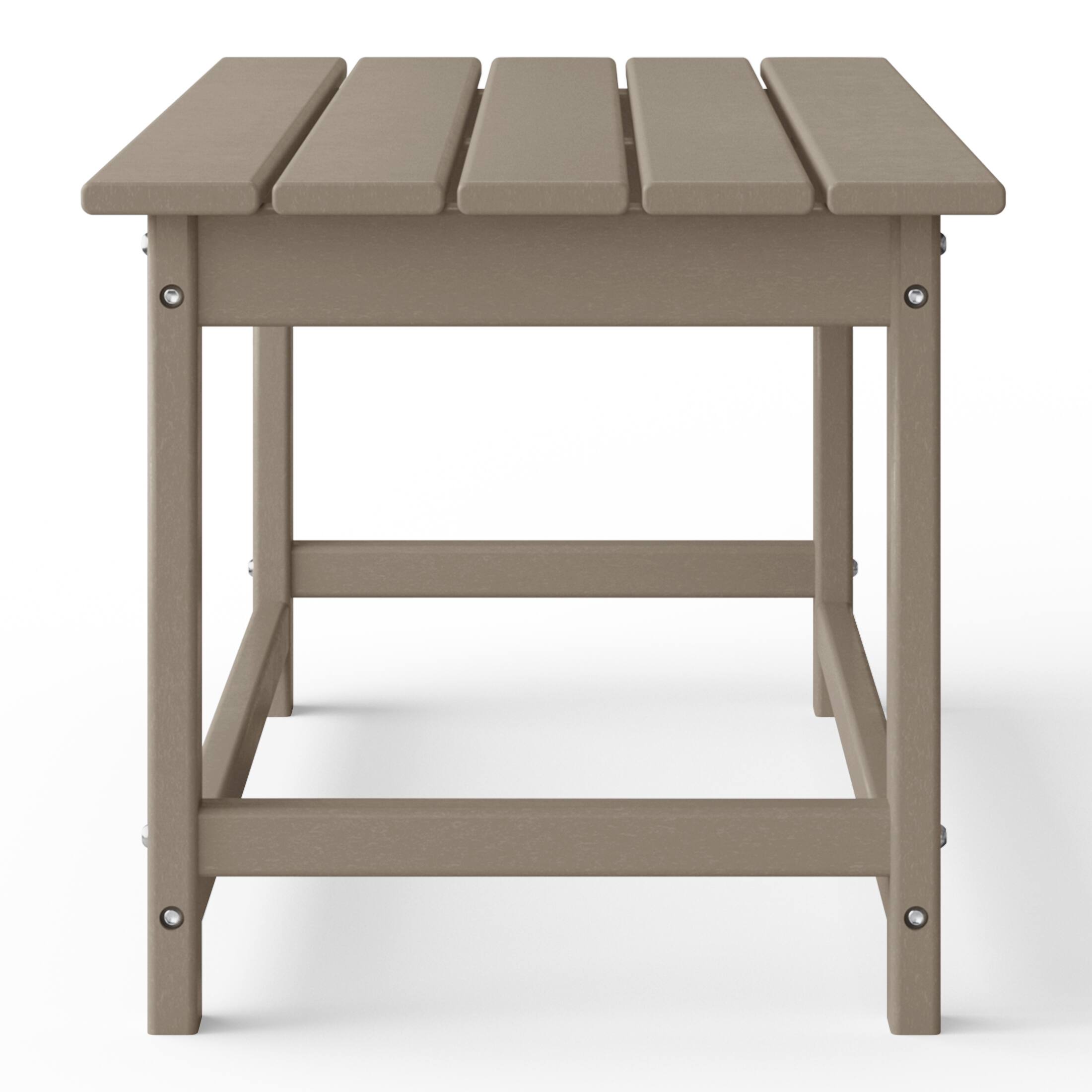 Alt View 1. WestinTrends - WestinTrends Malibu 35" length outdoor Coffee table for Adirondack chair - Weathered Wood.