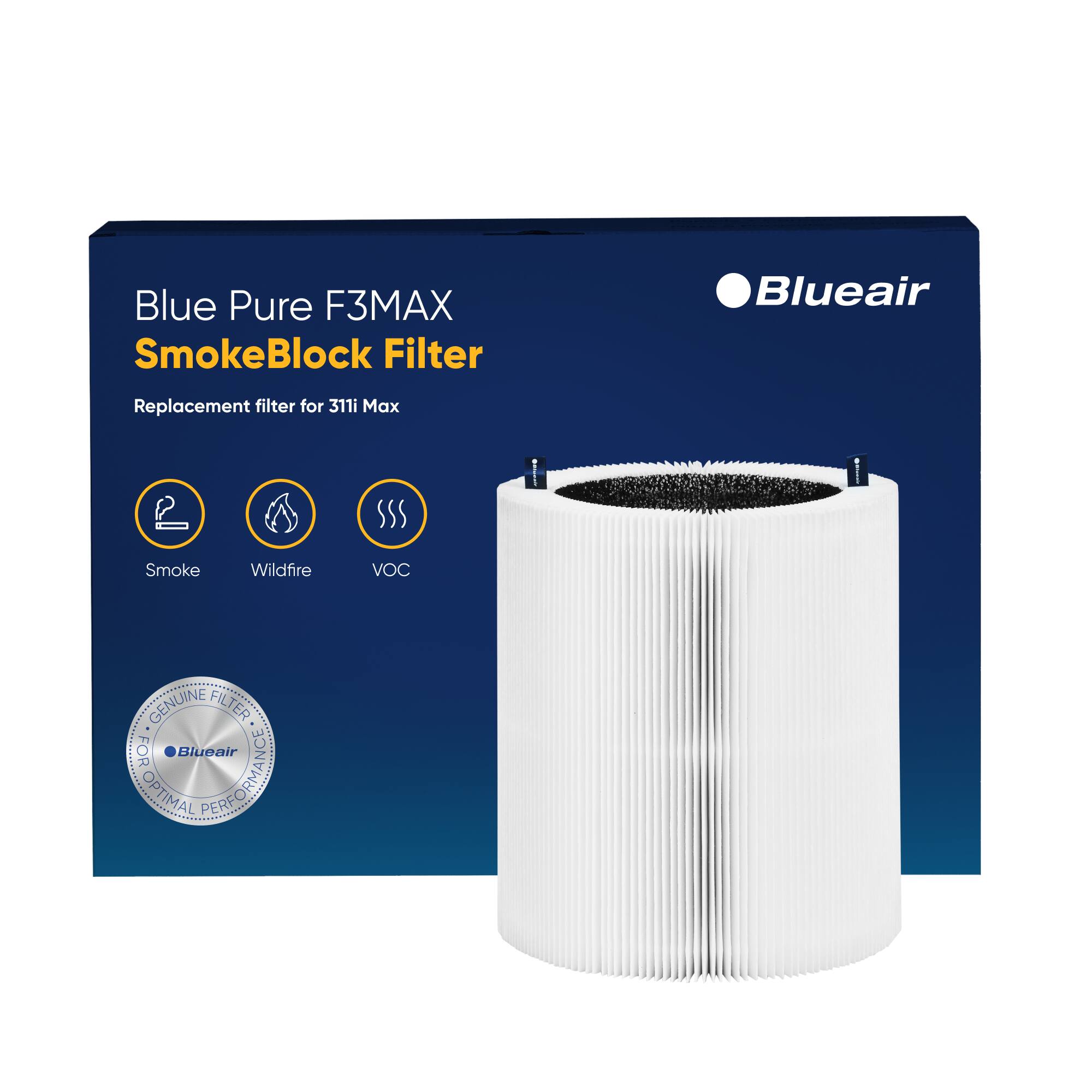 Blueair - Blue Pure 311i Max SmokeBlock Replacement Filter - White