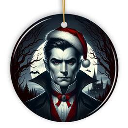 OrnamentallyYou - Midnight Terror Dracula Ornament Sinister Holiday Keepsake and Halloween Tree Decor Version 1 - Multi-colored