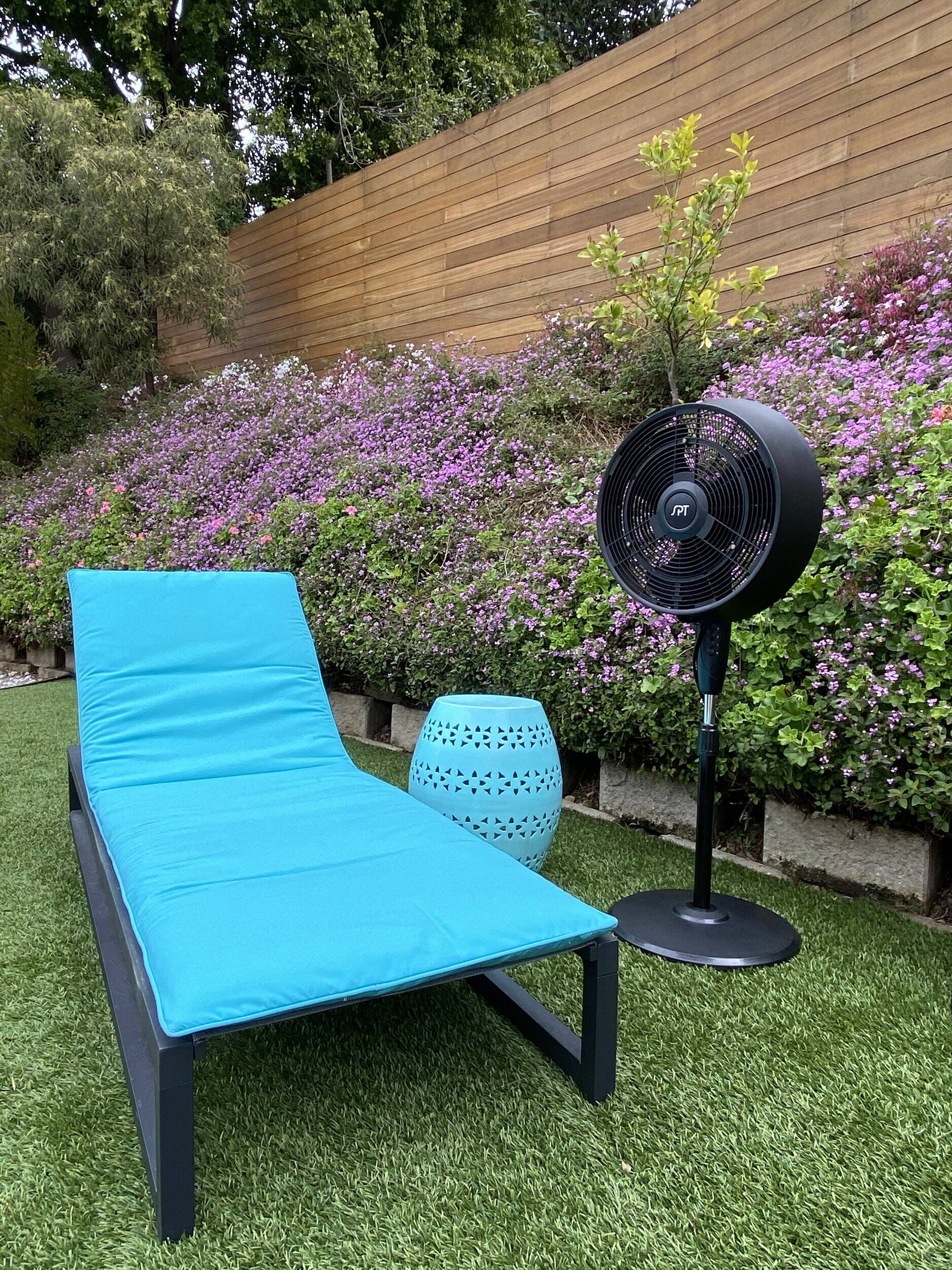 Alt View 1. SPT - 18" Pedestal Fan - Black.