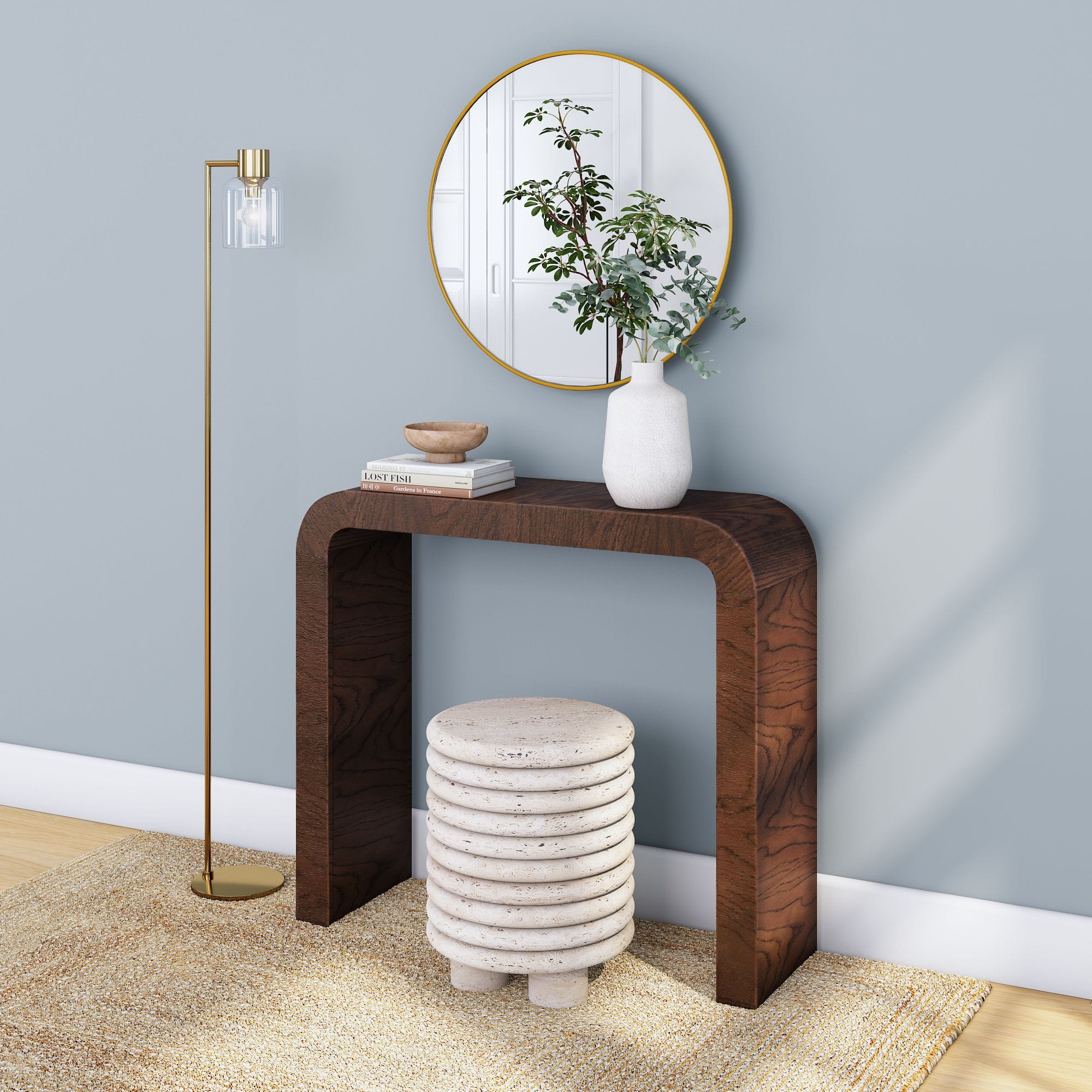Plank+Beam - Arcata Console Table, (36in / 910mm) - Hazelnut