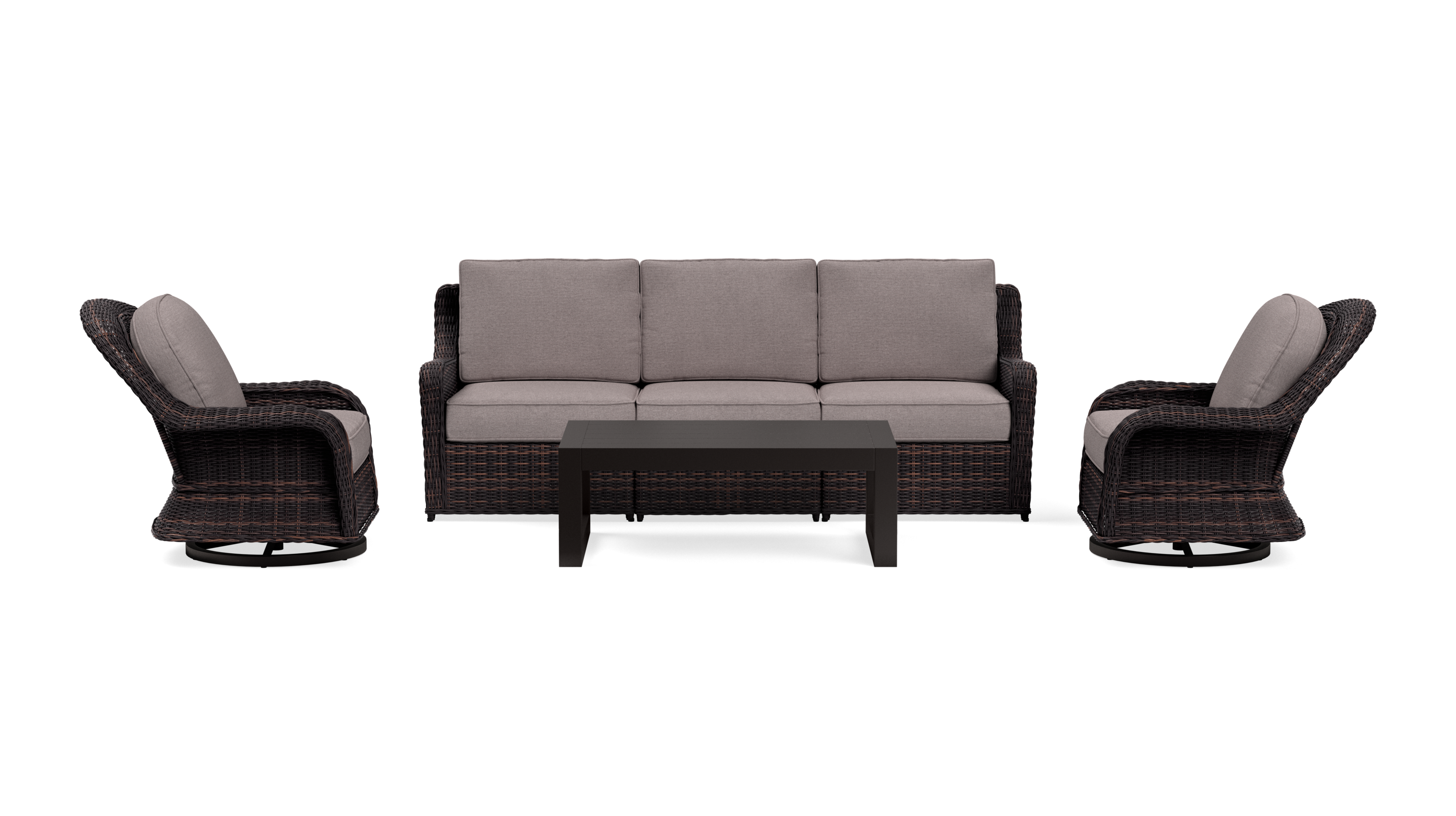 Yardbird® - Waverly Outdoor Sofa Set with Swivel Chairs - Shale price history on PriceWatchPro