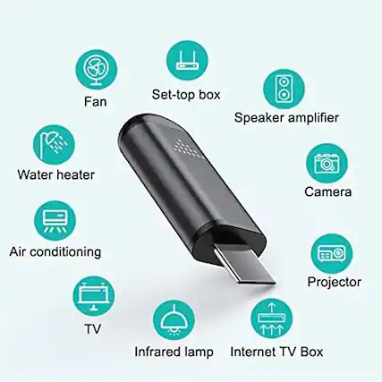 Fan
Set-top box
Speaker amplifier
Water heater
Camera
Air conditioning
Projector
TV
Infrared lamp
Internet TV Box