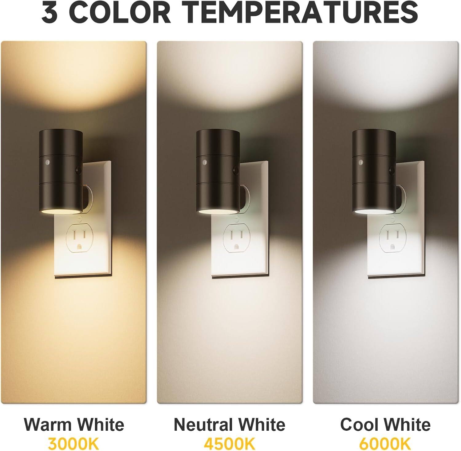 3 COLOR TEMPERATURES

Warm White 3000K  
Neutral White 4500K  
Cool White 6000K