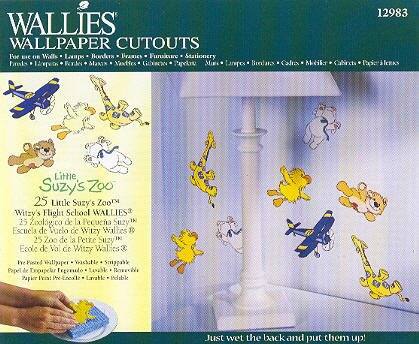 **WALLIES WALLPAPER CUTOUTS**

**For use on walls, letters, books, frames, furniture, stationery, etc.**

**Includes:**
- Letters
- Numbers
- Animals
- Birds
- Galaxies
- Milkshakes
- Calendars
- Colorful illustrations

**Little Suzy's Zoo**
- 25 Little Suzy's Zoo
- 25 Escuela de Vuelo de Witzy Wallies
- 25 Zoológica de la Petite Suzy
- 25 Zoológica de la Petite Suzy

**Instructions:**
- Just wet the back and put them up!

**12983**