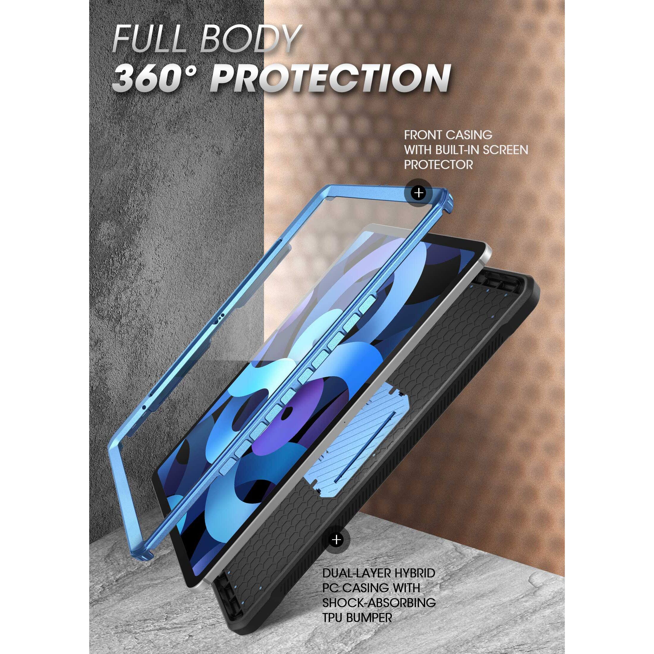 FULL BODY  
360° PROTECTION  

FRONT CASING WITH BUILT-IN SCREEN PROTECTOR  

DUAL-LAYER HYBRID PC CASING WITH SHOCK-ABSORBING TPU BUMPER