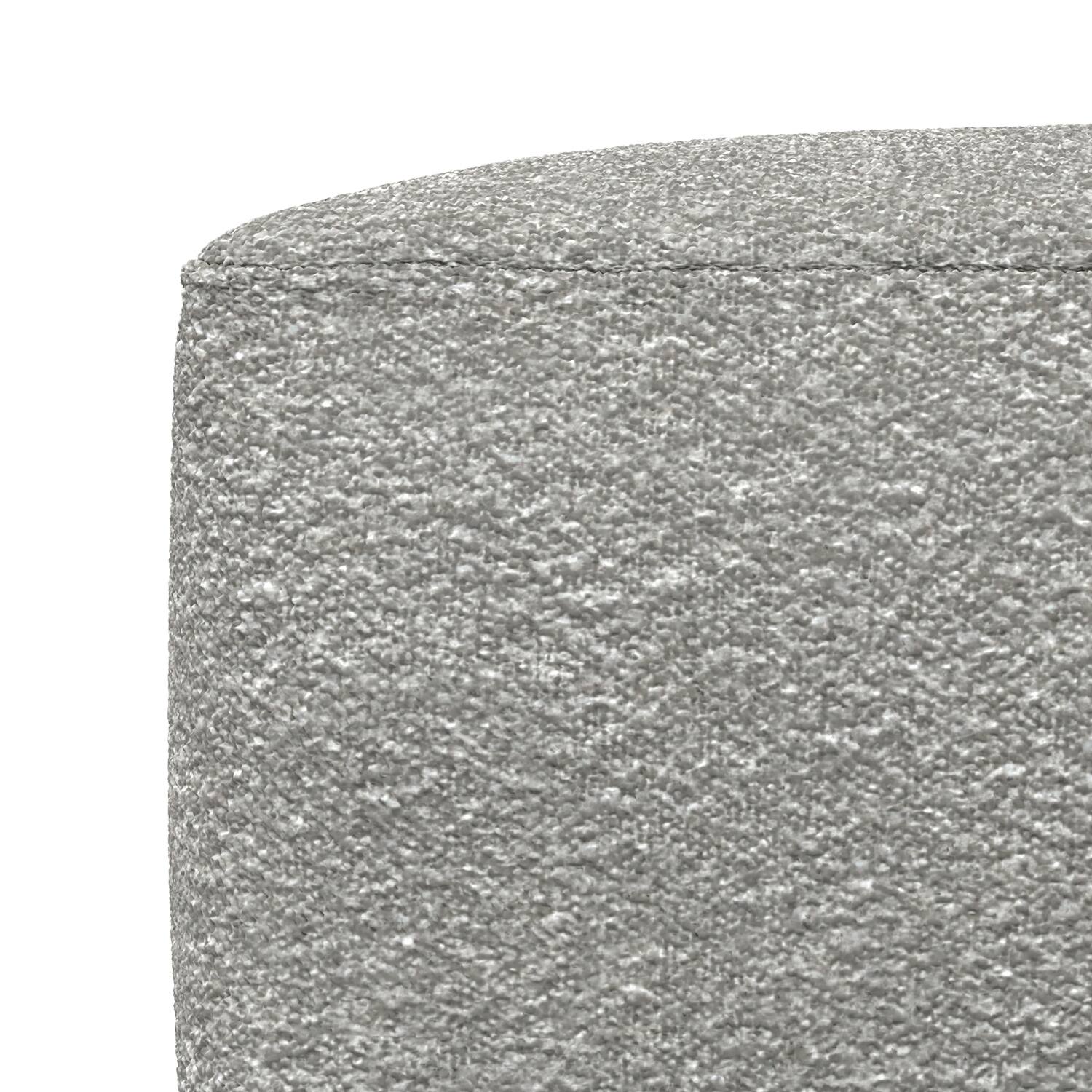 Alt View 4. Simpli Home - Chantal 24 inch Wide Contemporary Pouf in Light Grey Boucle Fabric - Light Grey.