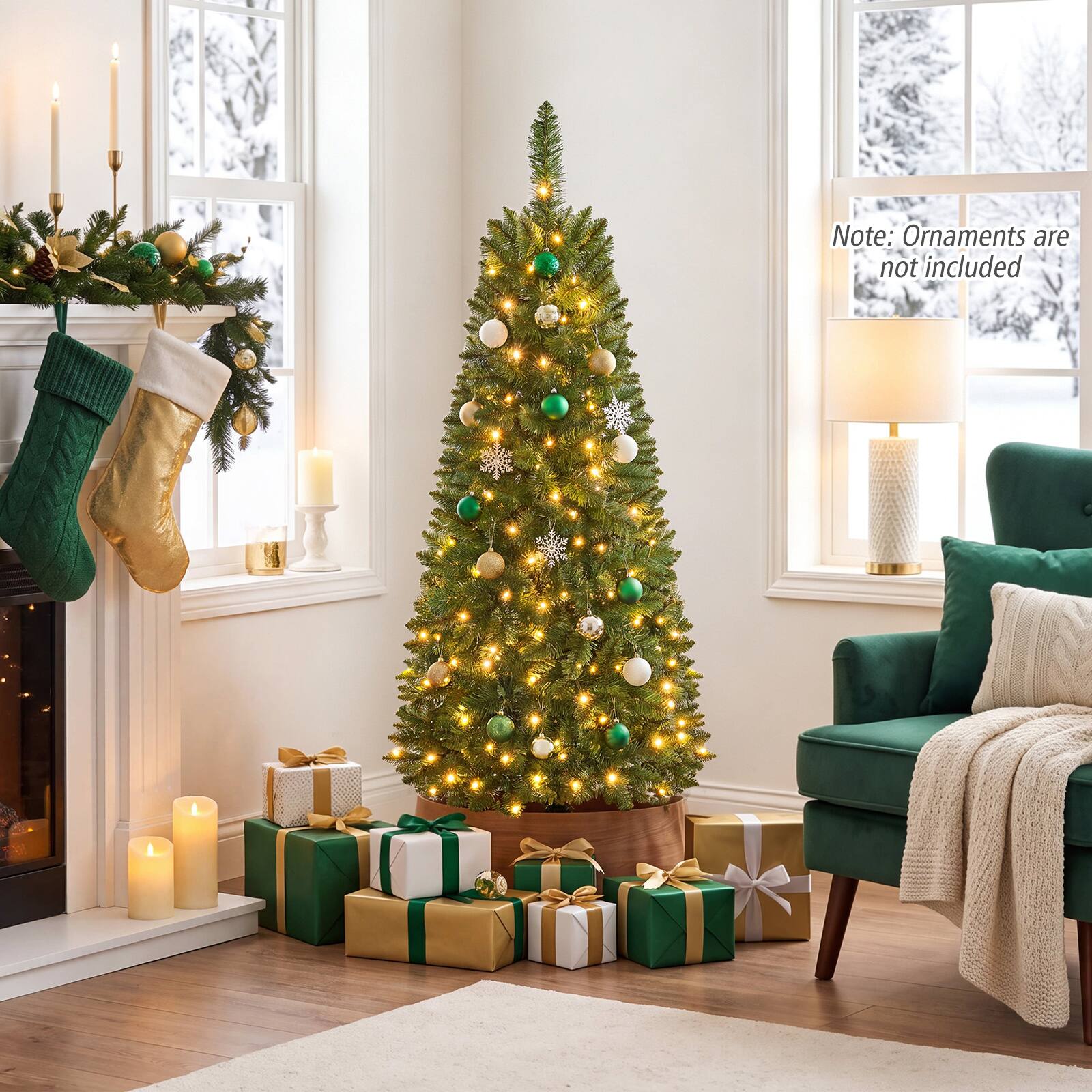 Note: Ornaments are not included