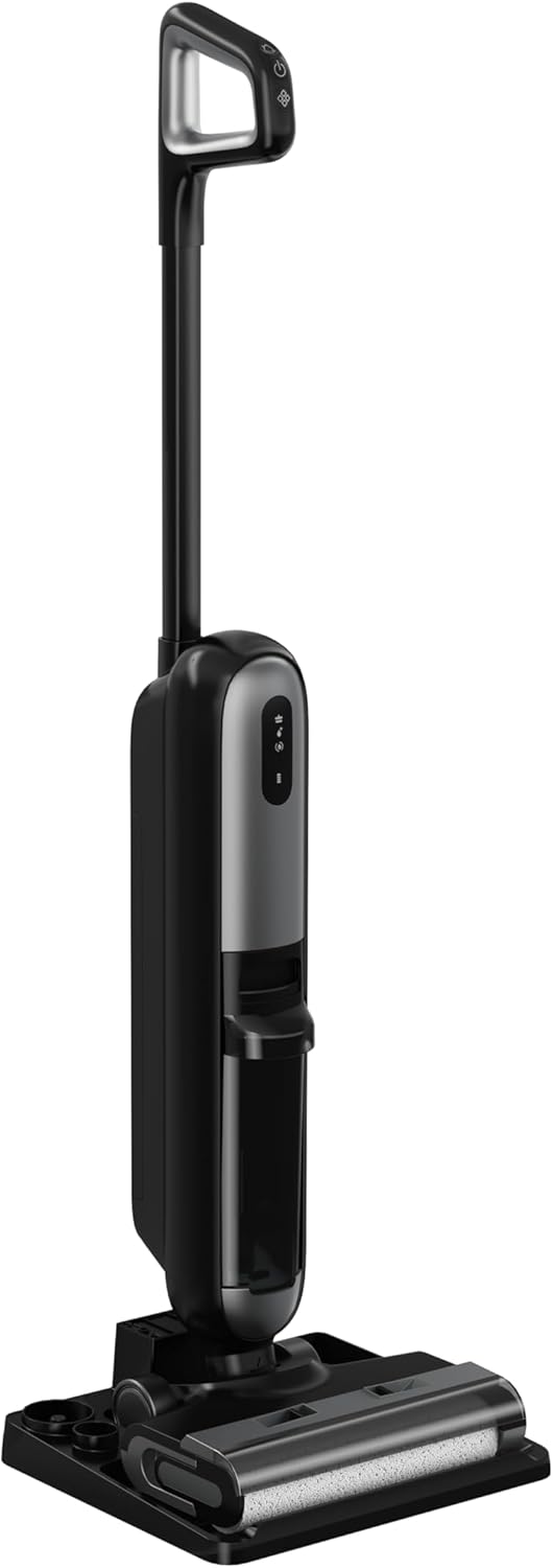 Angle. Sweet - Smart Cordless Vacuum Mop Combo, Wet Dry Self-Cleaning Stick Vacuum with Dual Tank for Floor & Carpet, Black - Black.