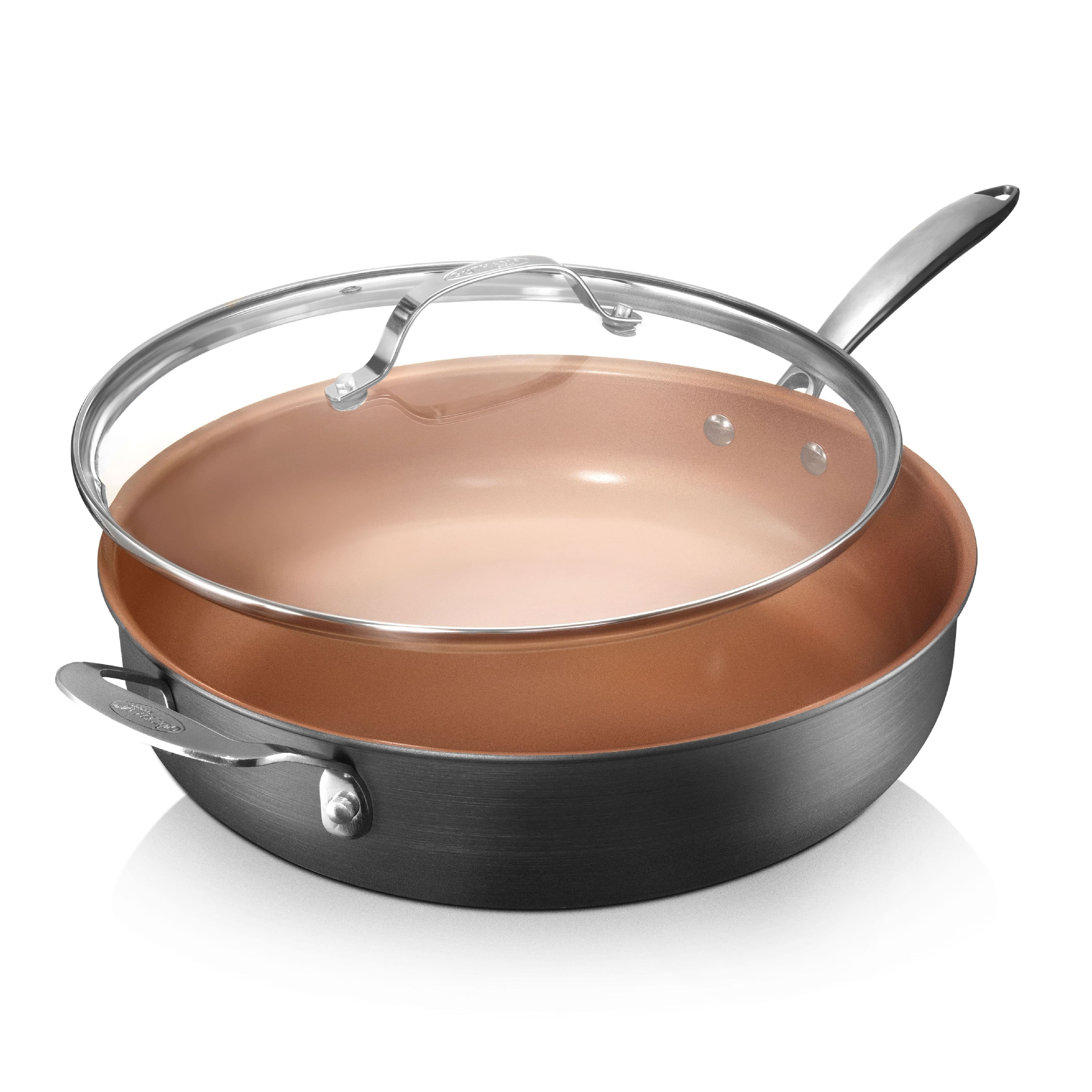 Gotham Steel - 5.5 QT Nonstick Jumbo Cooker with Glass Lid - Black