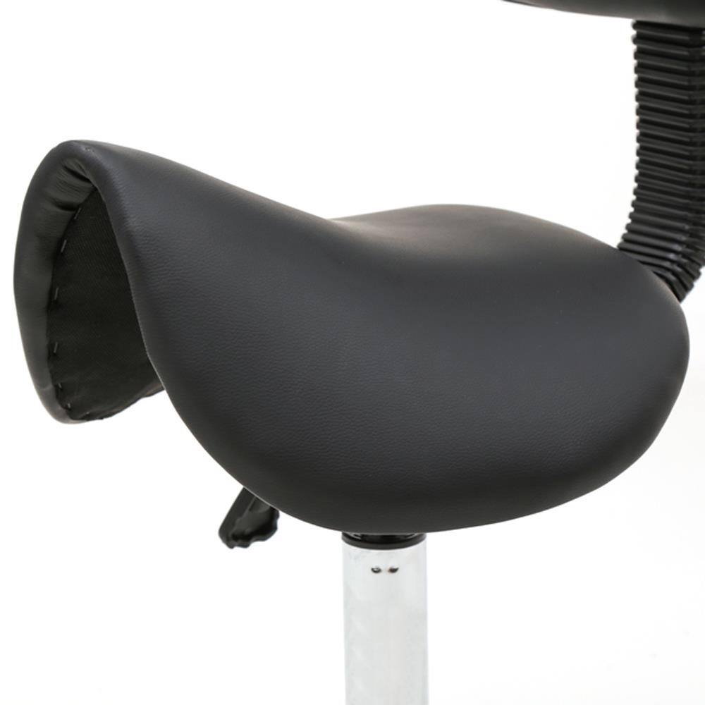 Alt View 6. Winado - Hydraulic Saddle Stool SPA Salon Rolling Chair Height Adjustable 360° Swivel Chair With Backrest for Beauty Massage Spa - Black.