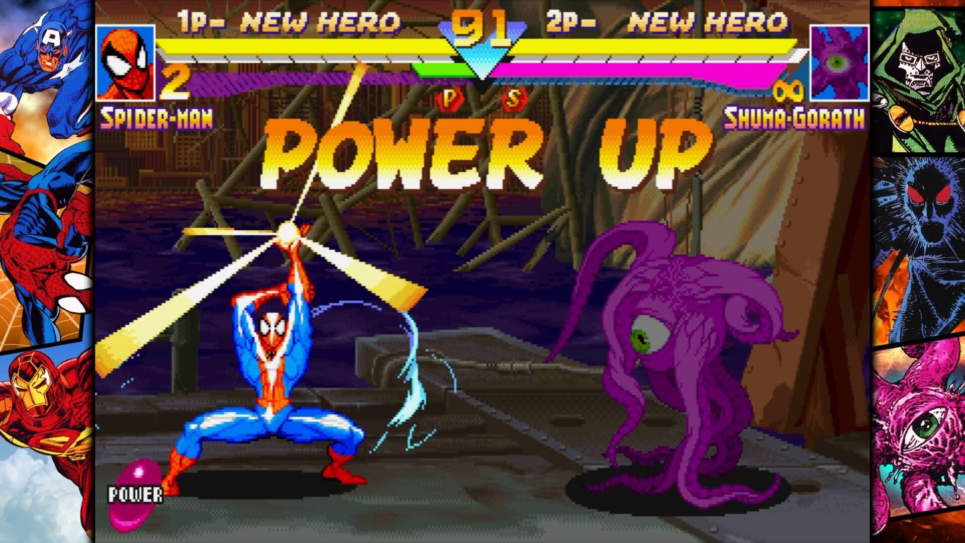 1p- NEW HERO 91 2p- NEW HERO POWER UP SPIDER-HAN SHUMA-GORATH