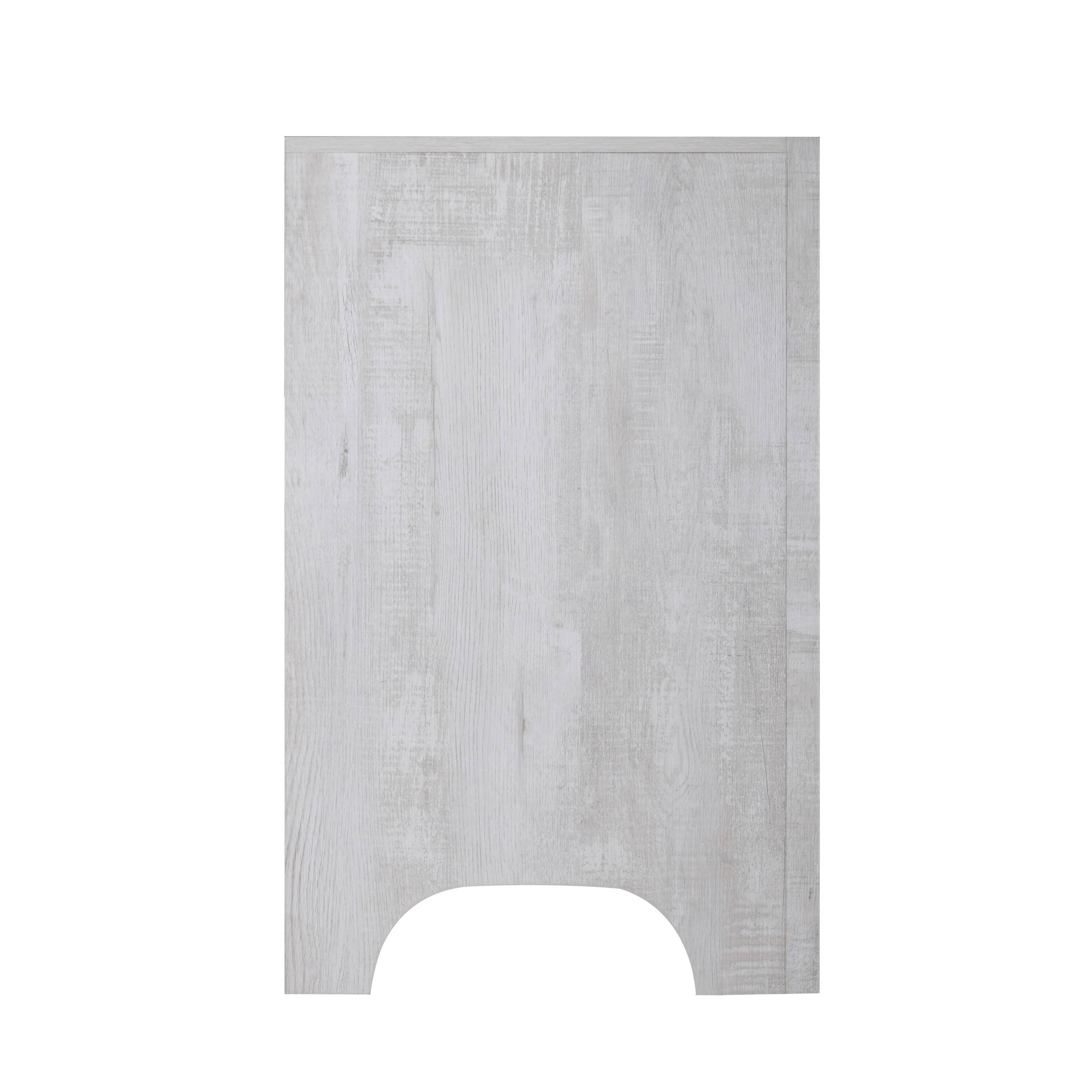 Back. Manhattan Lane - Bisca Nightstand, 2 Drawers,  Handles, Light  Wood, 27 Inch - Gray, Black.