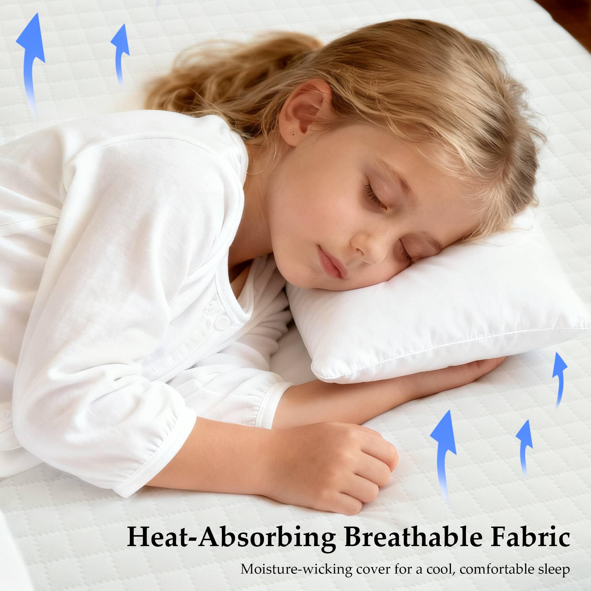 Heat-Absorbing Breathable Fabric Moisture-wicking cover for a cool, comfortable sleep
