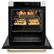 Angle. ZLINE - ZLINE 30 in. Autograph Wall Oven w/ Air Fry in Satin Steel w/ White Bronze Accents - Satin Stainless Steel.