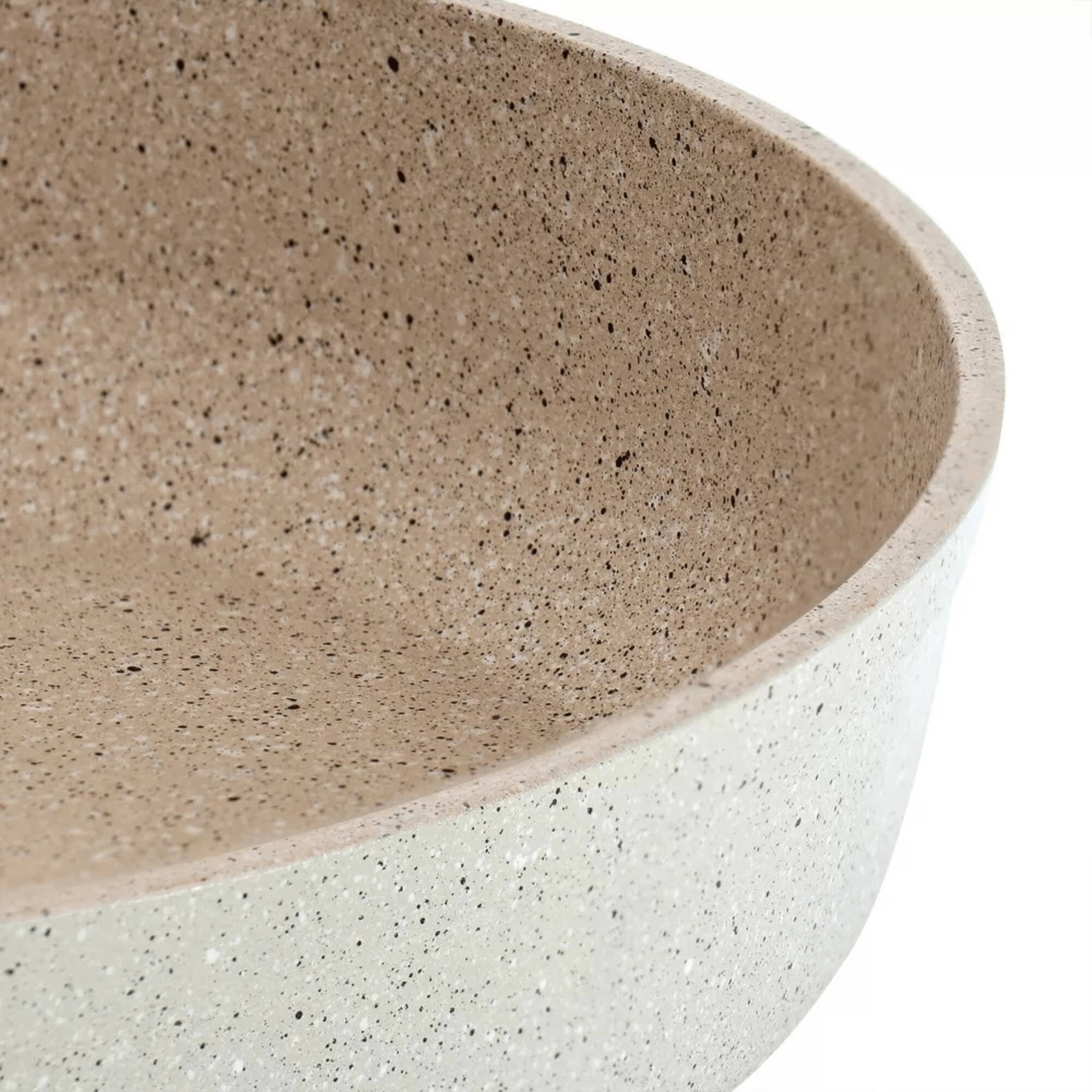 Alt View 3. Korkmaz - Granita 9.5-Inch Non-Stick Aluminum Fry Pan and Tava - Beige.