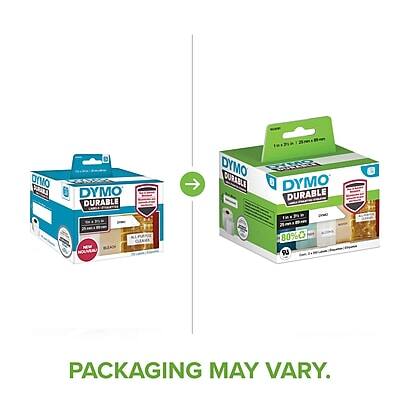 DYMO DURABLE  
DYMO DURABLE  
NEW  
80%  
PACKAGING MAY VARY.