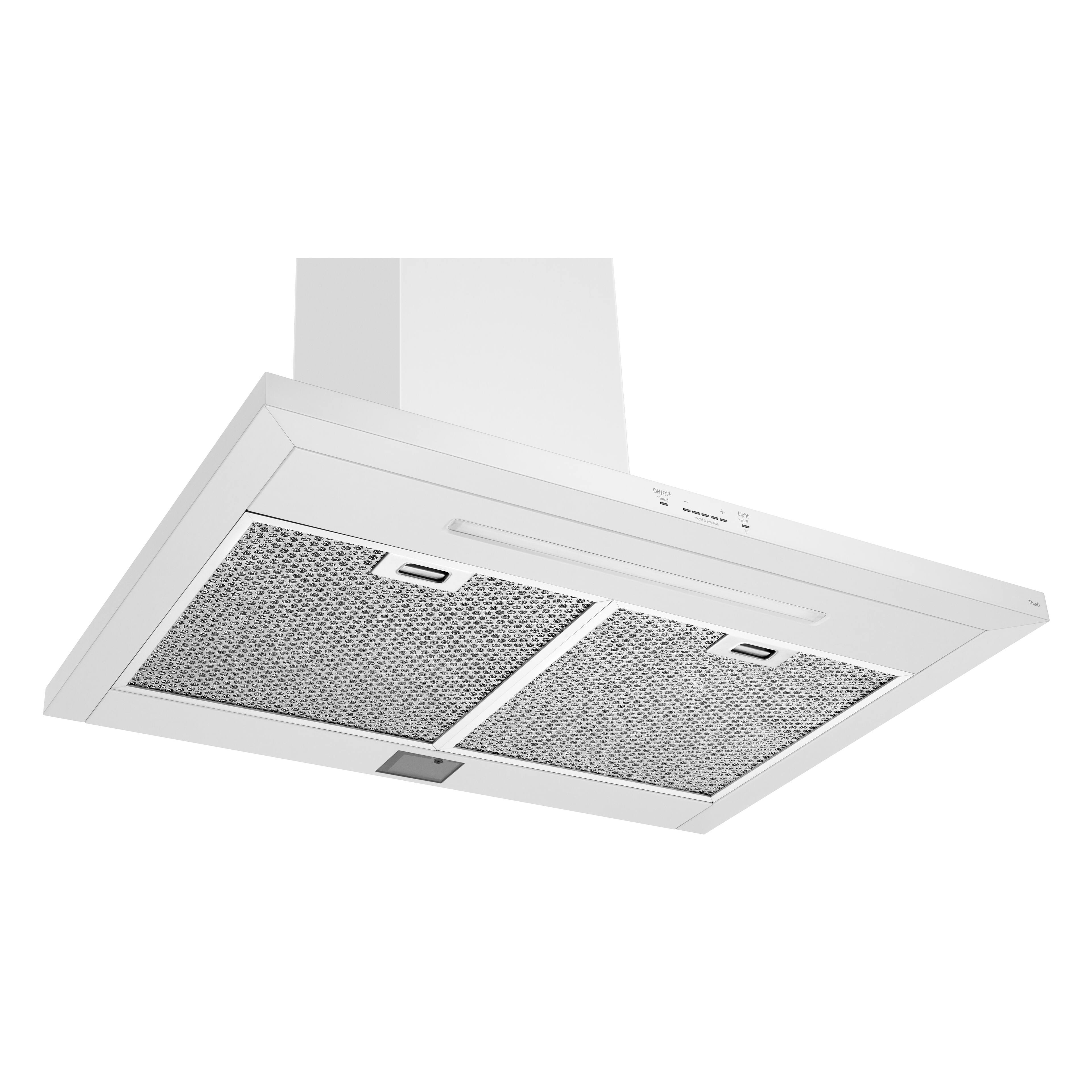 Alt View 17. LG - STUDIO 30” Externally Vented Smart Range Hood - Essence White.