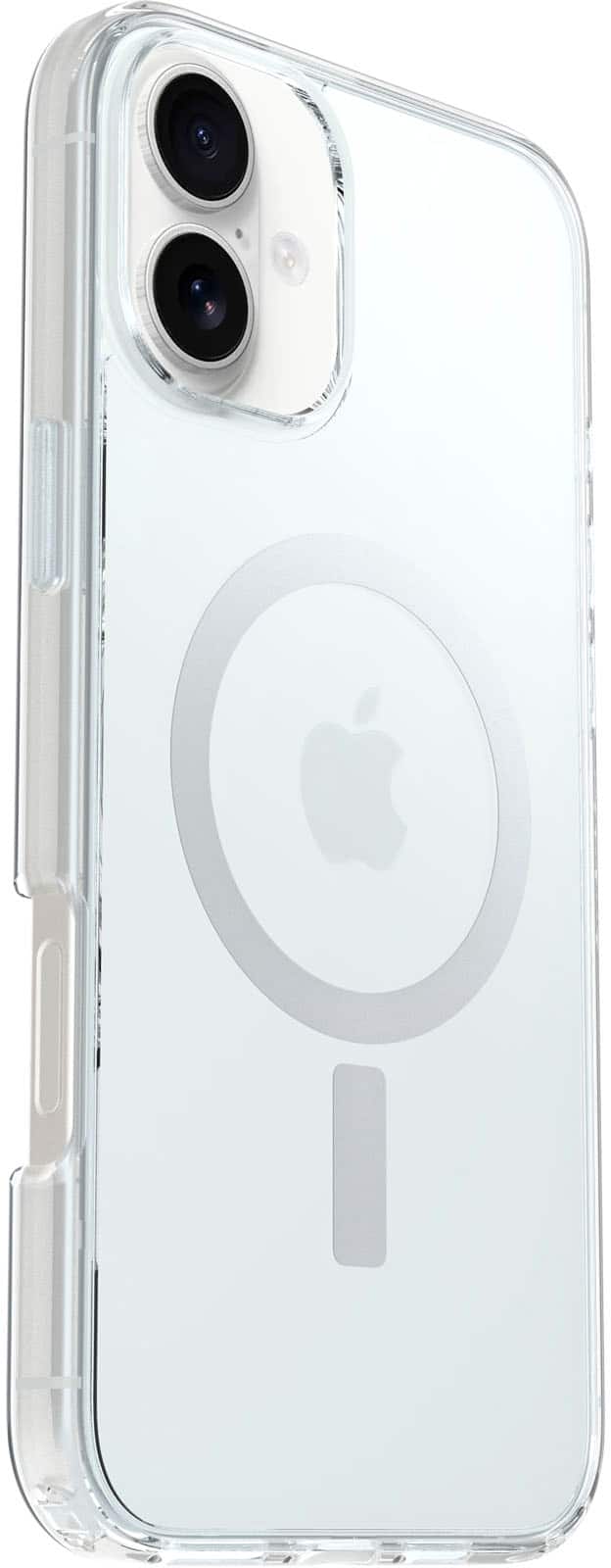 Angle Zoom. OtterBox - Symmetry Series Hard Shell for MagSafe for Apple iPhone 16 Plus - Clear.