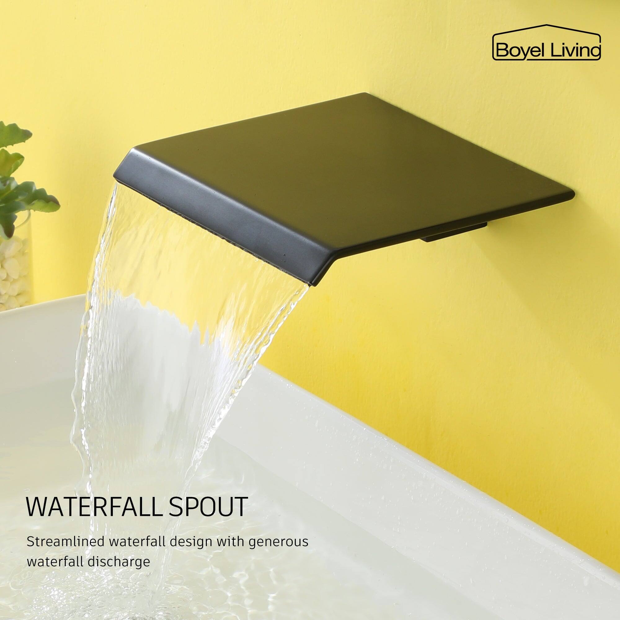 Boyel Living WATERFALL SPOUT Streamlined waterfall design with generous waterfall discharge