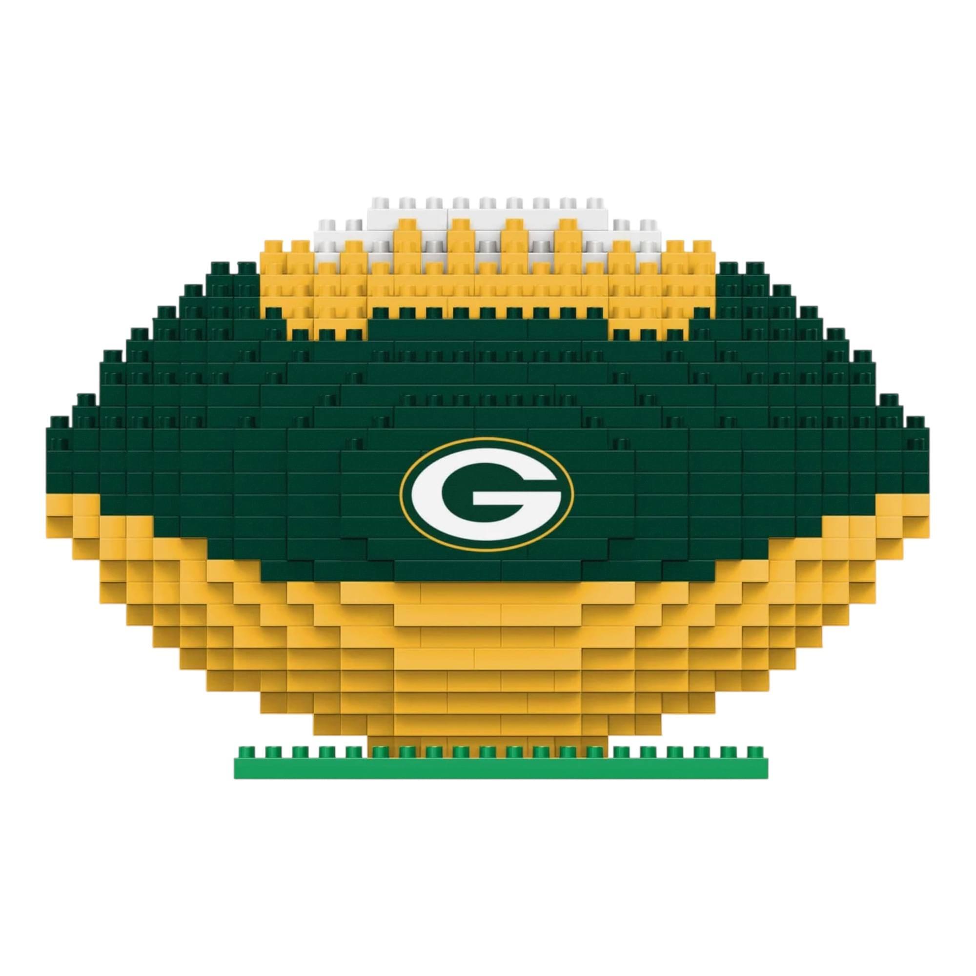 Alt View 10. Forever Collectibles - Green Bay Packers NFL BRXLZ Football 704-Piece Building Block Set - Green.