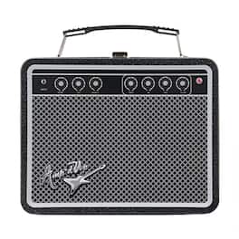 NMR Distribution - Amp'd Up Guitar Amp-Style Retro Lunchbox | 8.5 x 6.5 Inches - Black