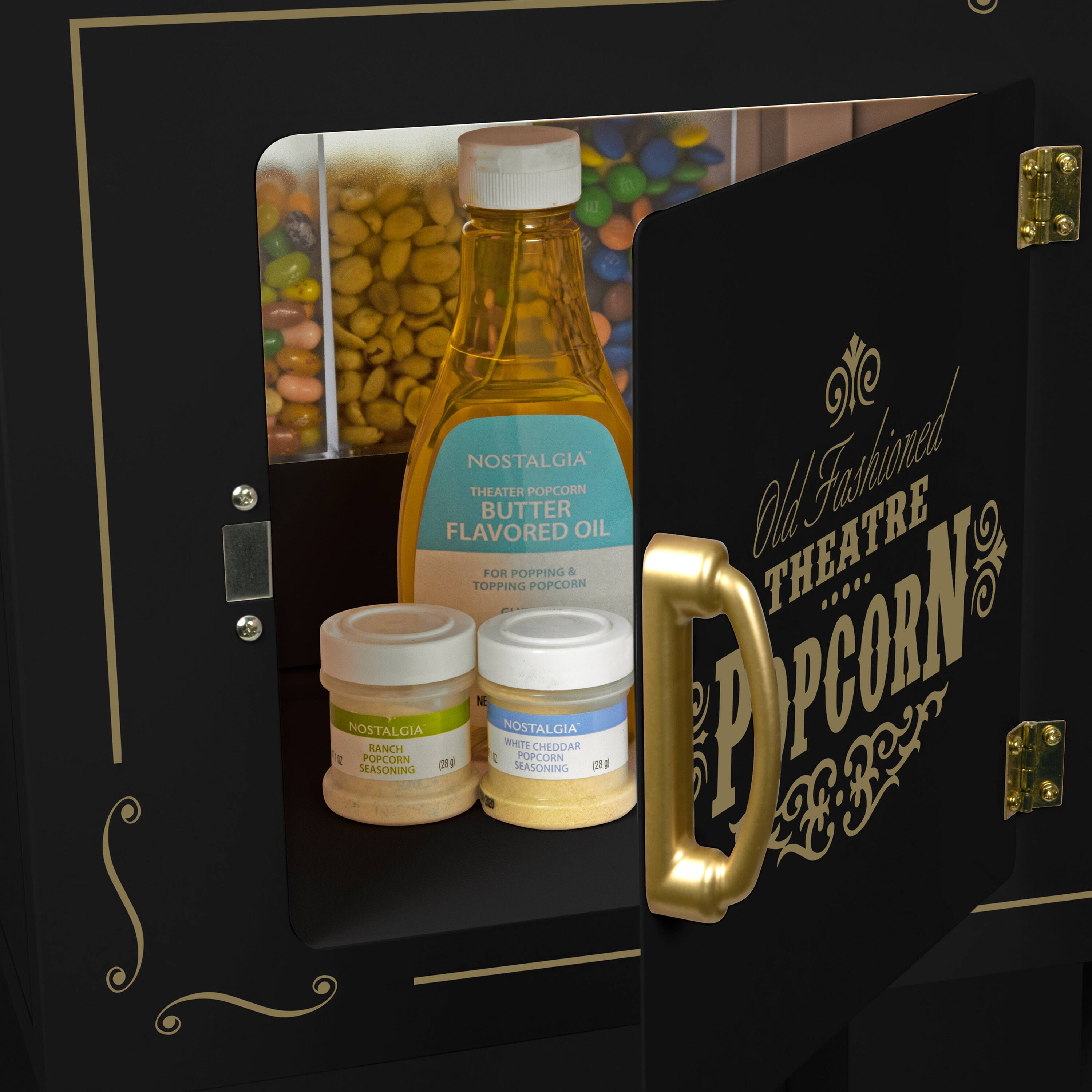 FLAVORED NOSTALGIA THEATER BUTTER POPCORN OIL  
Old Fashioned Topping for Popping Popcorn & Theatre  
Nostalgia Popcorn Ranch 2  
Nostalgia White Popcorn Cheddar 20g  
Popcorn Seasoning