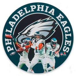 Open Road Brands - Philadelphia Eagles Team Stars 11" Round Metal Sign - Multicolor