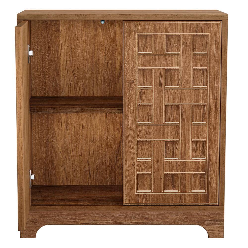Back. Kadyn - Kadyn Sideboard Buffet Cabinet,Kitchen Storage Cabinet,57.5" Set of 2, Storage Cabinet Credenza with Doors,Brown - Brown.