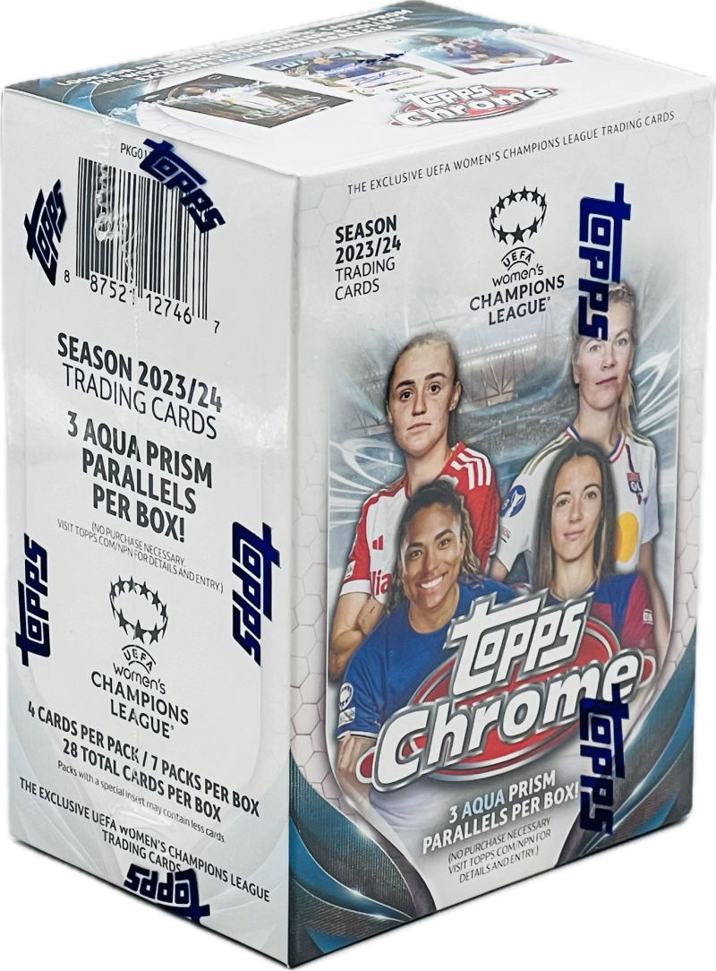 2023-24 Topps Chrome UEFA Women's Champion League Soccer 7-Pack Blaster Box price history on PriceWatchPro