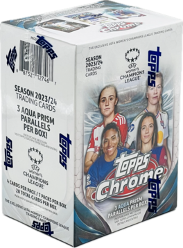2023-24 Topps Chrome UEFA Women's Champion League Soccer 7-Pack Blaster Box