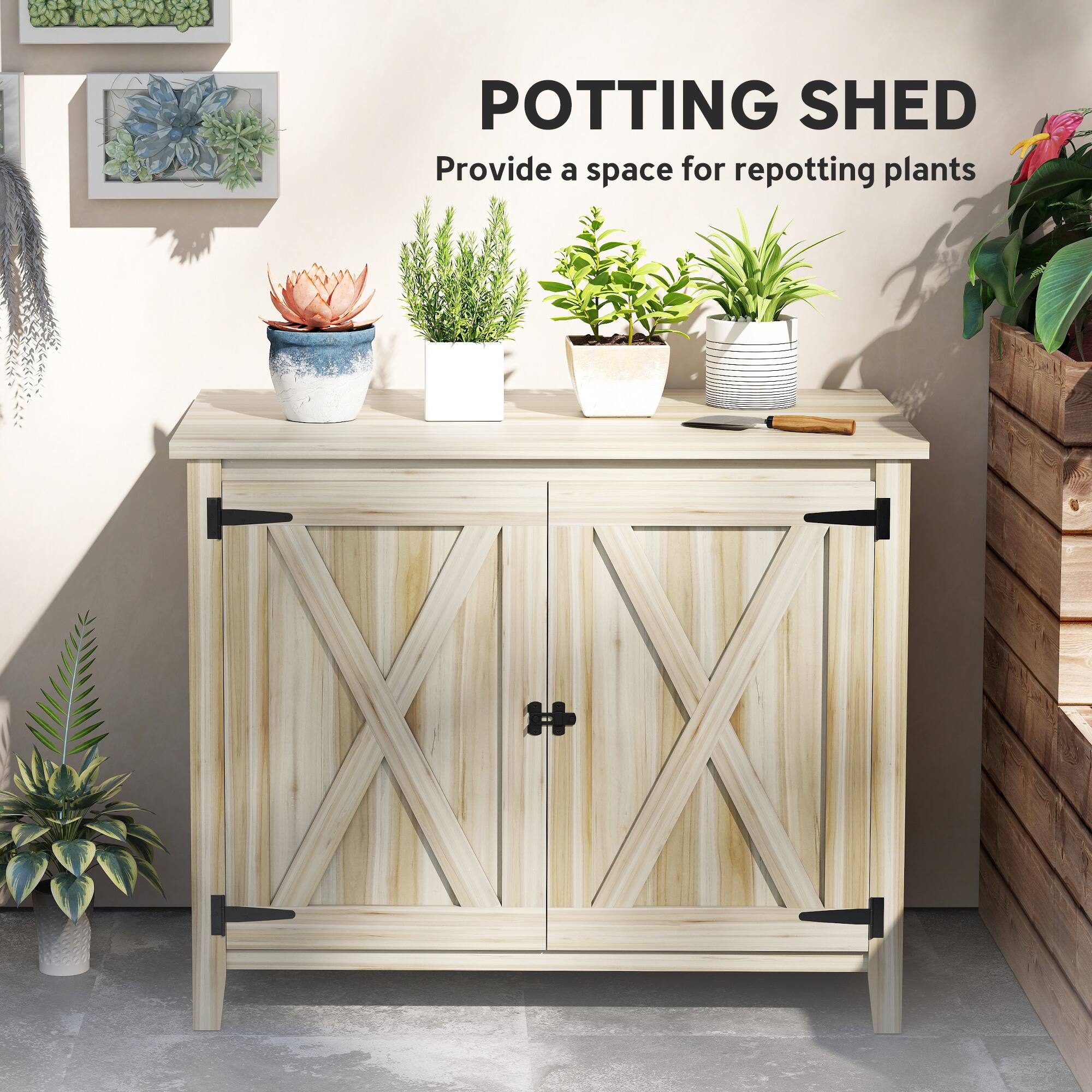 POTTING SHED  
Provide a space for repotting plants