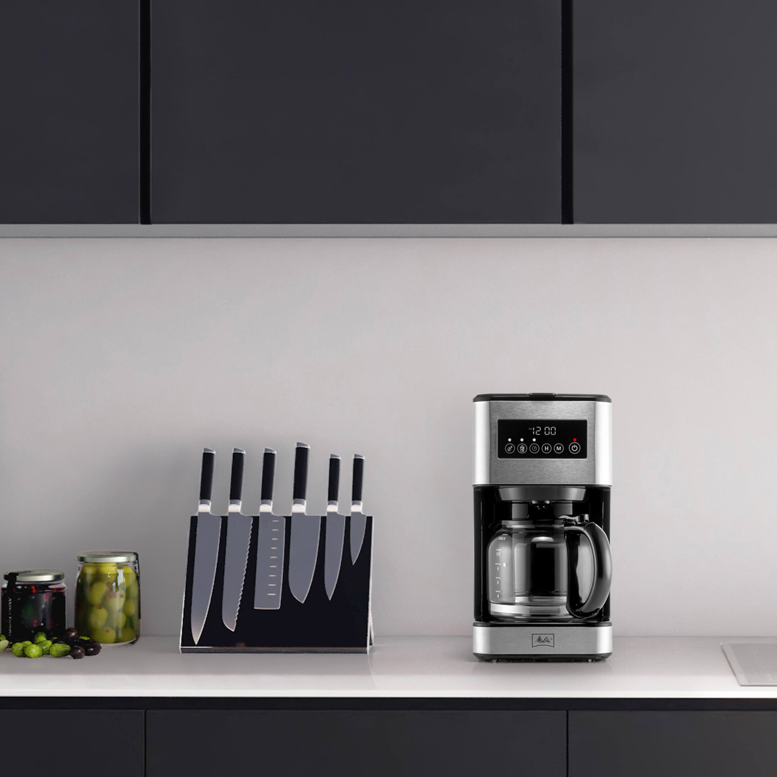 Alt View 9. Melitta - Aroma Tocco Plus 12-cup Hot and Iced Drip Coffee Maker with Glass Carafe and Touch Control Display - Black.