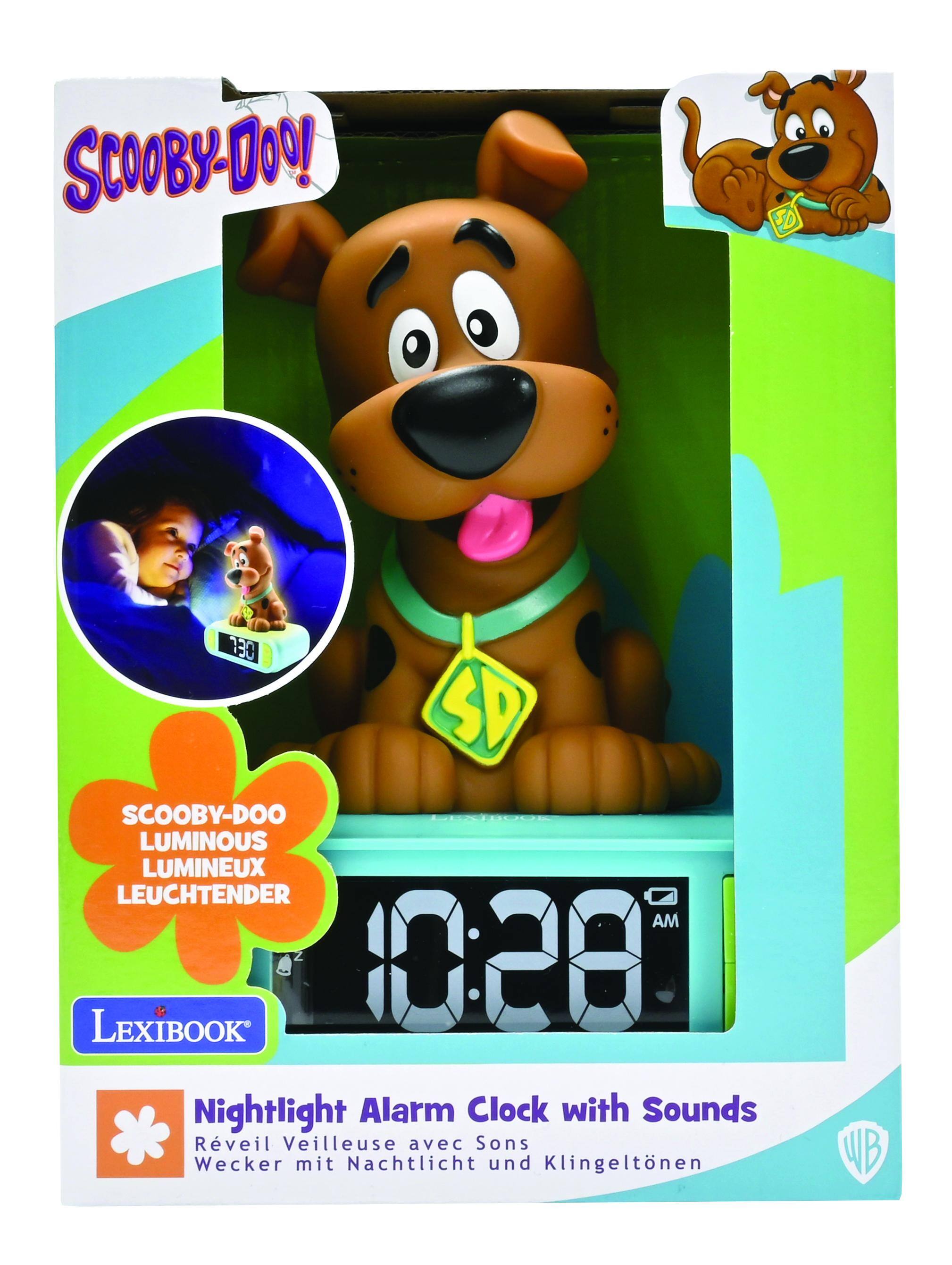 SCOOBY-DOO! ED 130 4V SCOOBY-DOO LUMINOUS LUMINEUX LEUCHTENDER AM LEXIBOOK 10:28 Nightlight Alarm Clock with Sounds Rveil Veilleuse avec Sons Wecker mit Nachtlicht und Klingeltonen WB